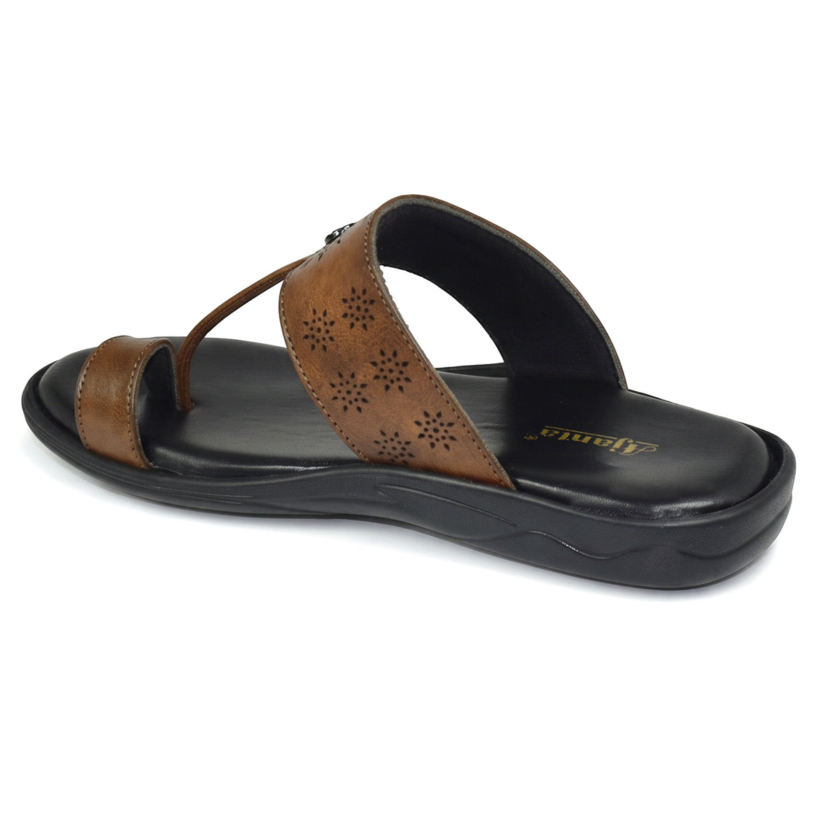 AJANTA Lightweight Kolhapuri Chappal For Men | Traditional Ethnic Toe Ring Sandals | Comfortable Cushioned Anti-Skid Chappal | Daily Wear, Wedding, Puja & Special Occasions Casual Footwear for Men