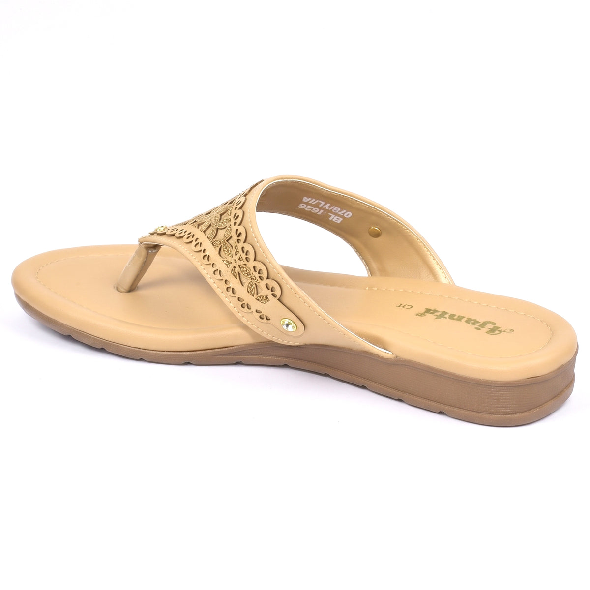 AJANTA Women’s Stylish Embellished Comfort Sandals | Casual Daily Wear Slip-On Flats for Women & Girls | Comfortable Lightweight Fashion Footwear For Office, Special Occasion, Wedding Party & Outing