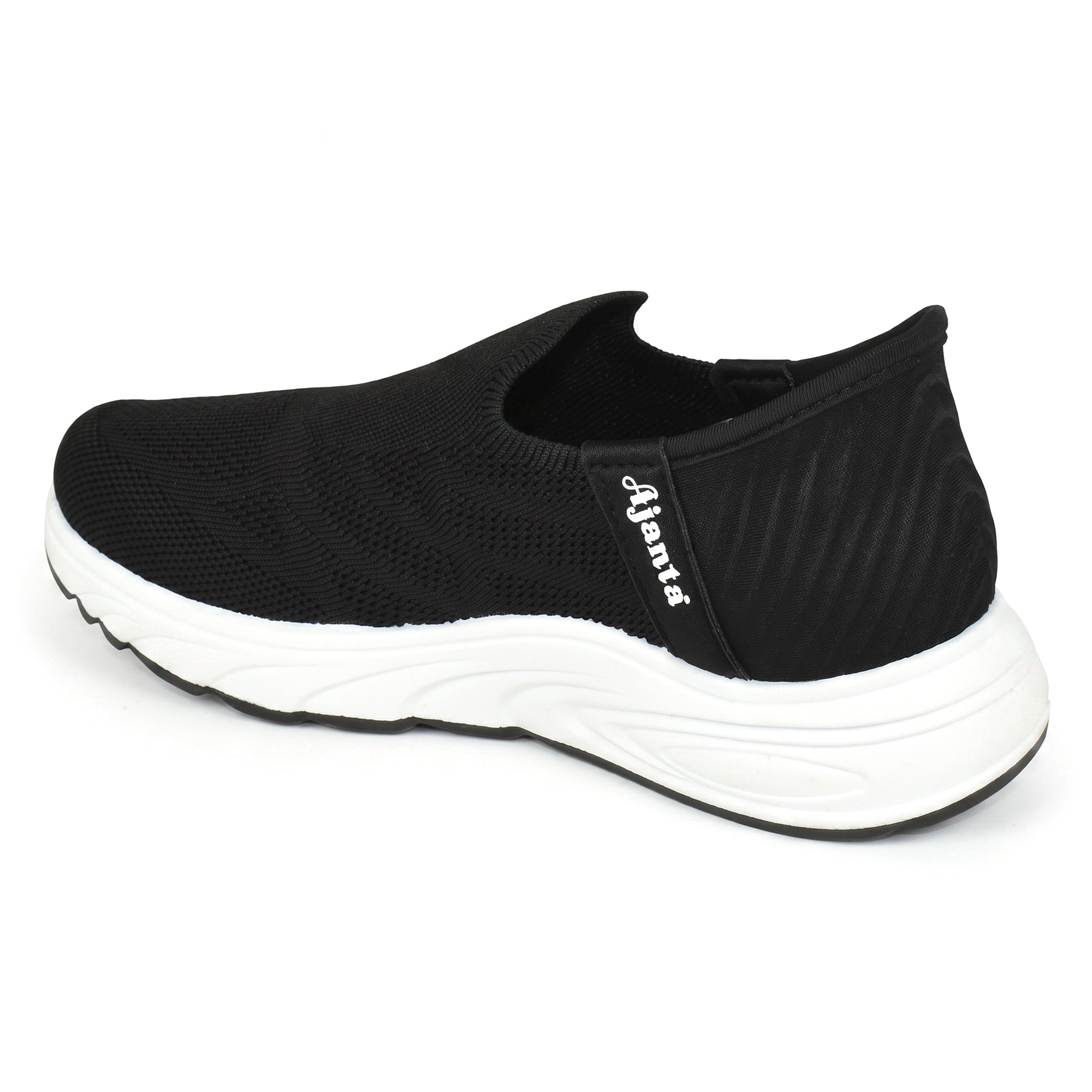AJANTA Hands-Free Slip On Shoes for Women | Walking Shoes for Women | Sports Shoes | Lightweight Breathable Running Sneakers | Memory Foam Cushion | Gym, Office, Travel, Casual Shoes Black