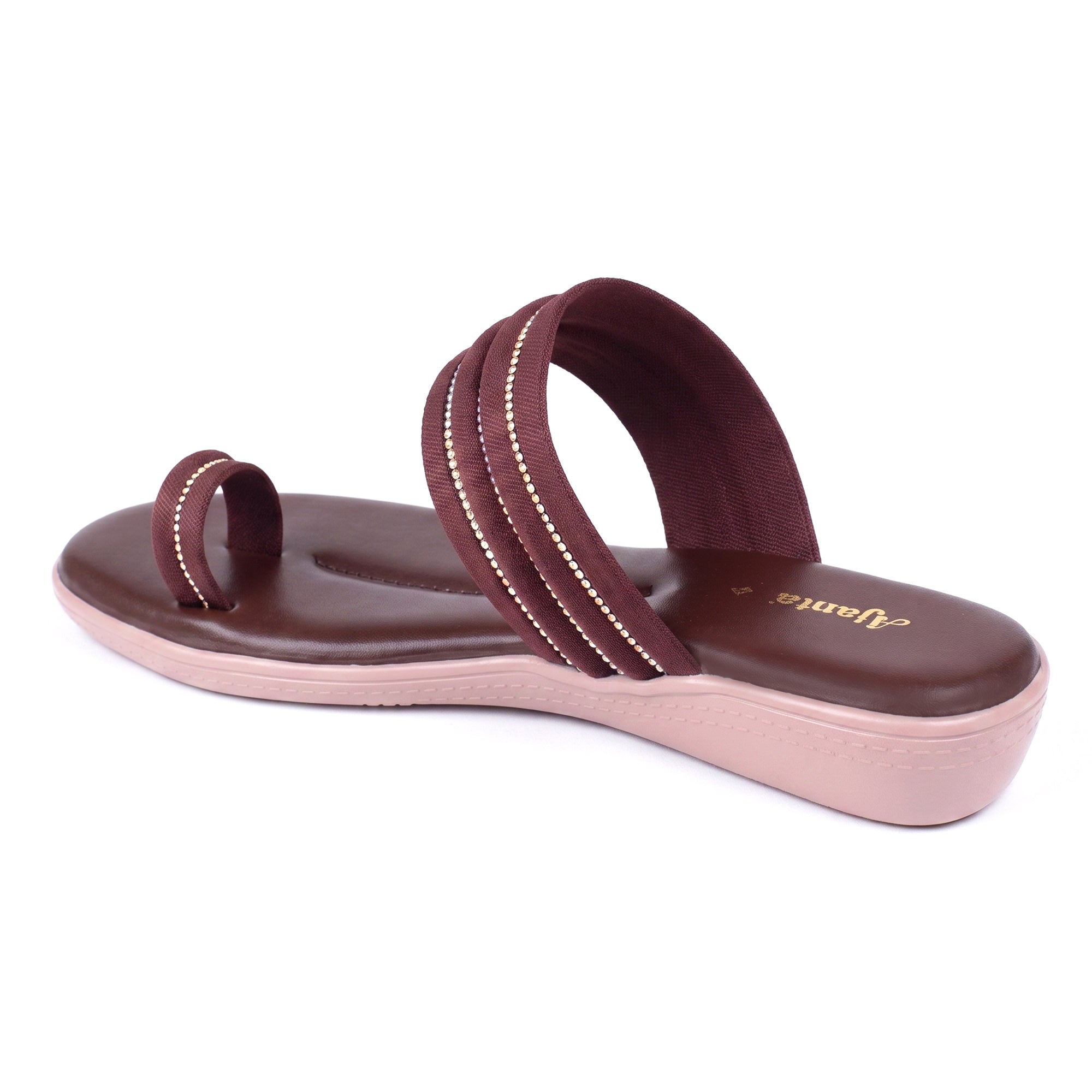 AJANTA Women Casual Slip-On Sandals | Comfortable & Durable Design (Black)