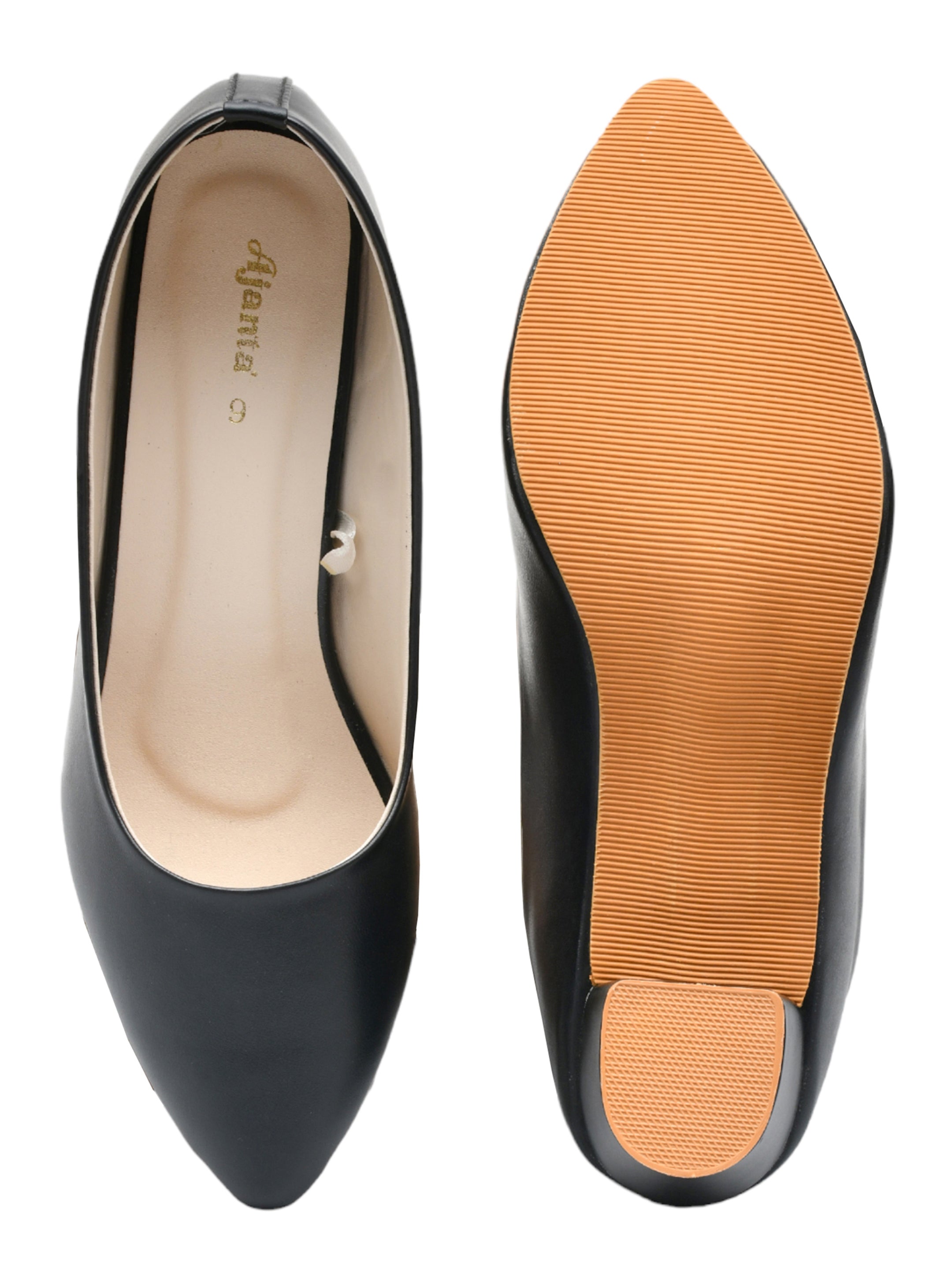 Ajanta Women's Black Synthetic Formal Shoes | Formal Heel Shoes SL0703