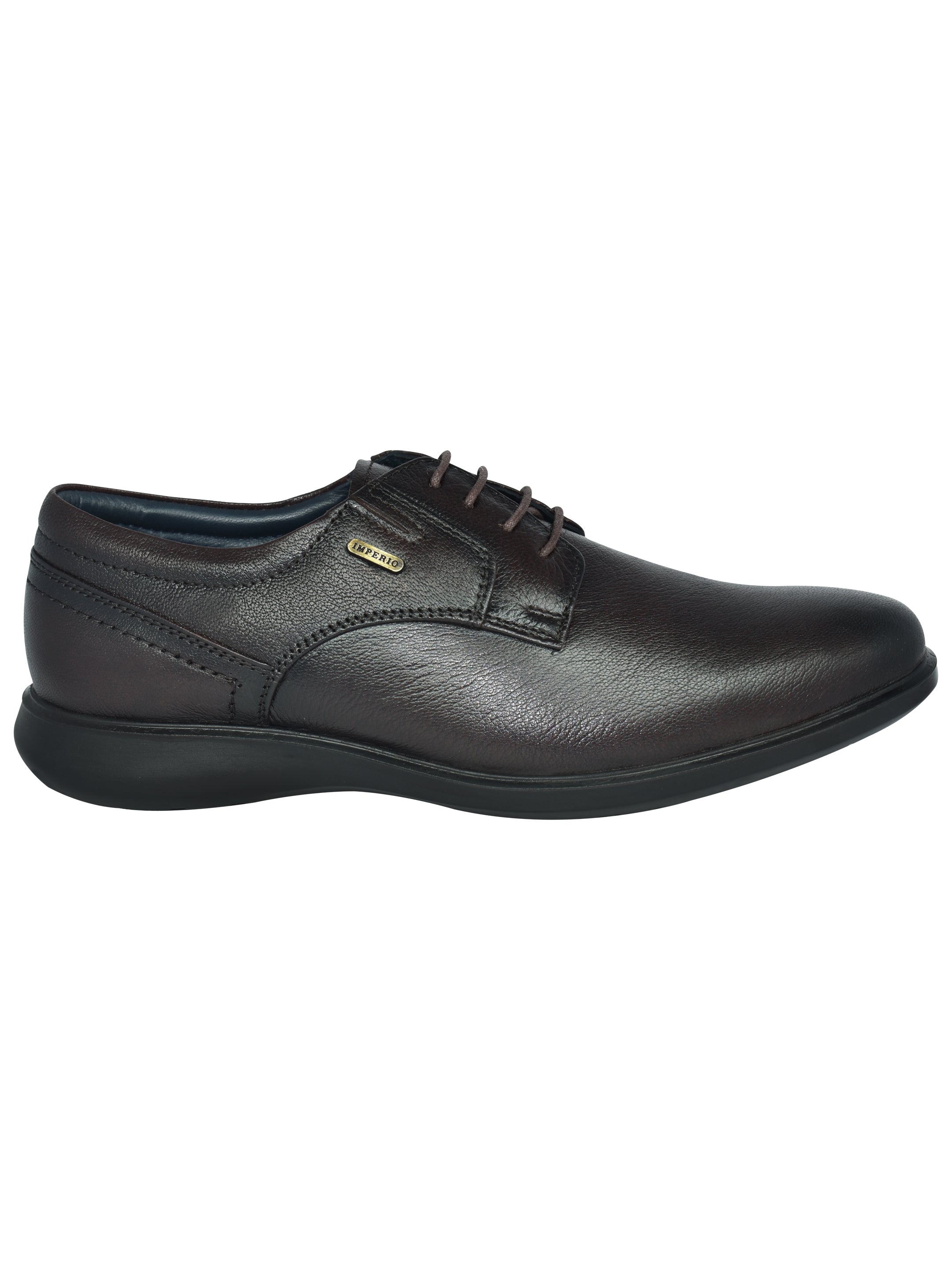 Imperio Black Genuine Leather Lace-up Formal Shoes for Men EG5012