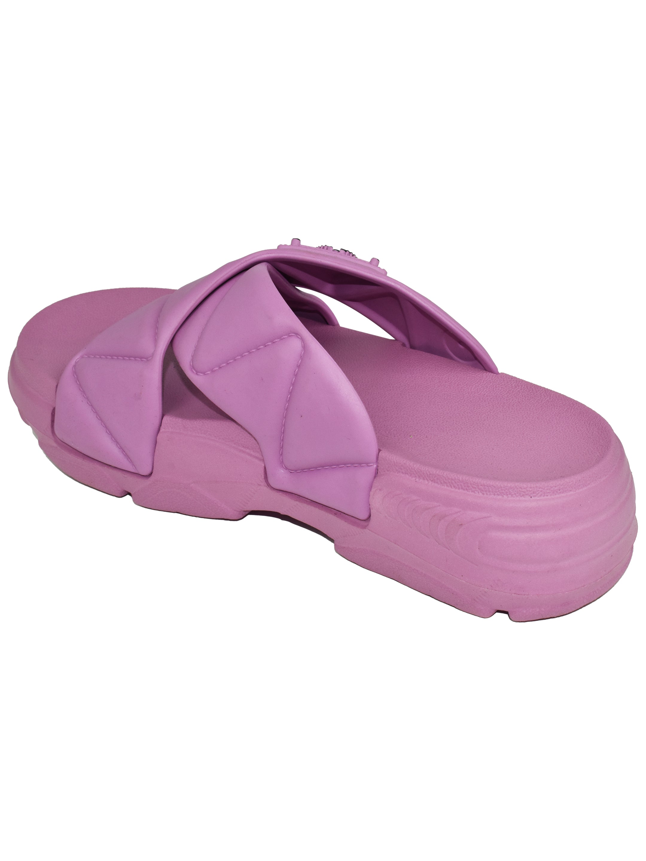 Ajanta Women’s Candy-Pink Cross-Strap Sandal with Ultra-Soft Cushion Comfort