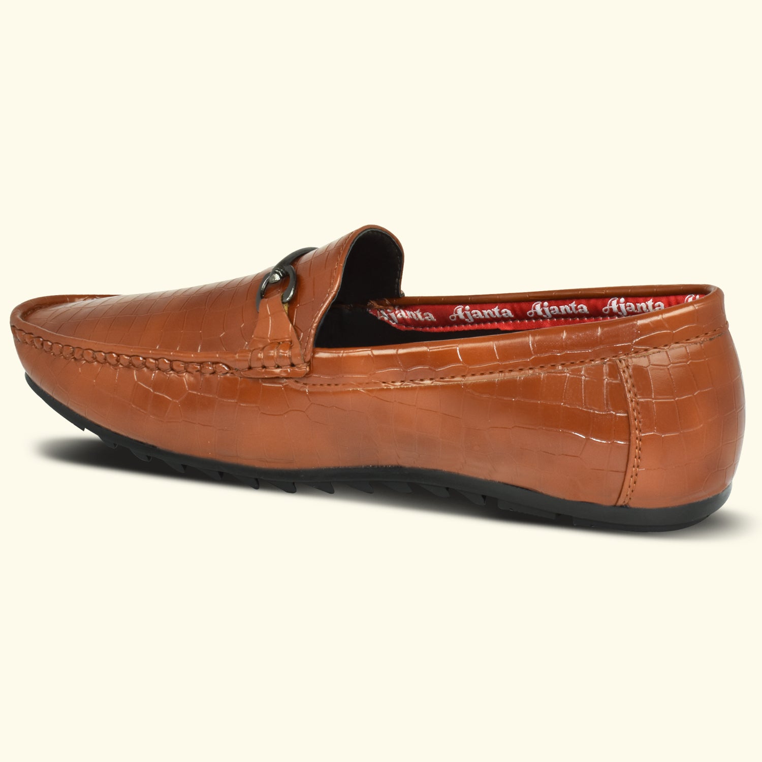 AJANTA Tan Loafers For Men| Soft Cushioned Insole | Slip-On Shoes for Casual, Office & Everyday Wear EG4022
