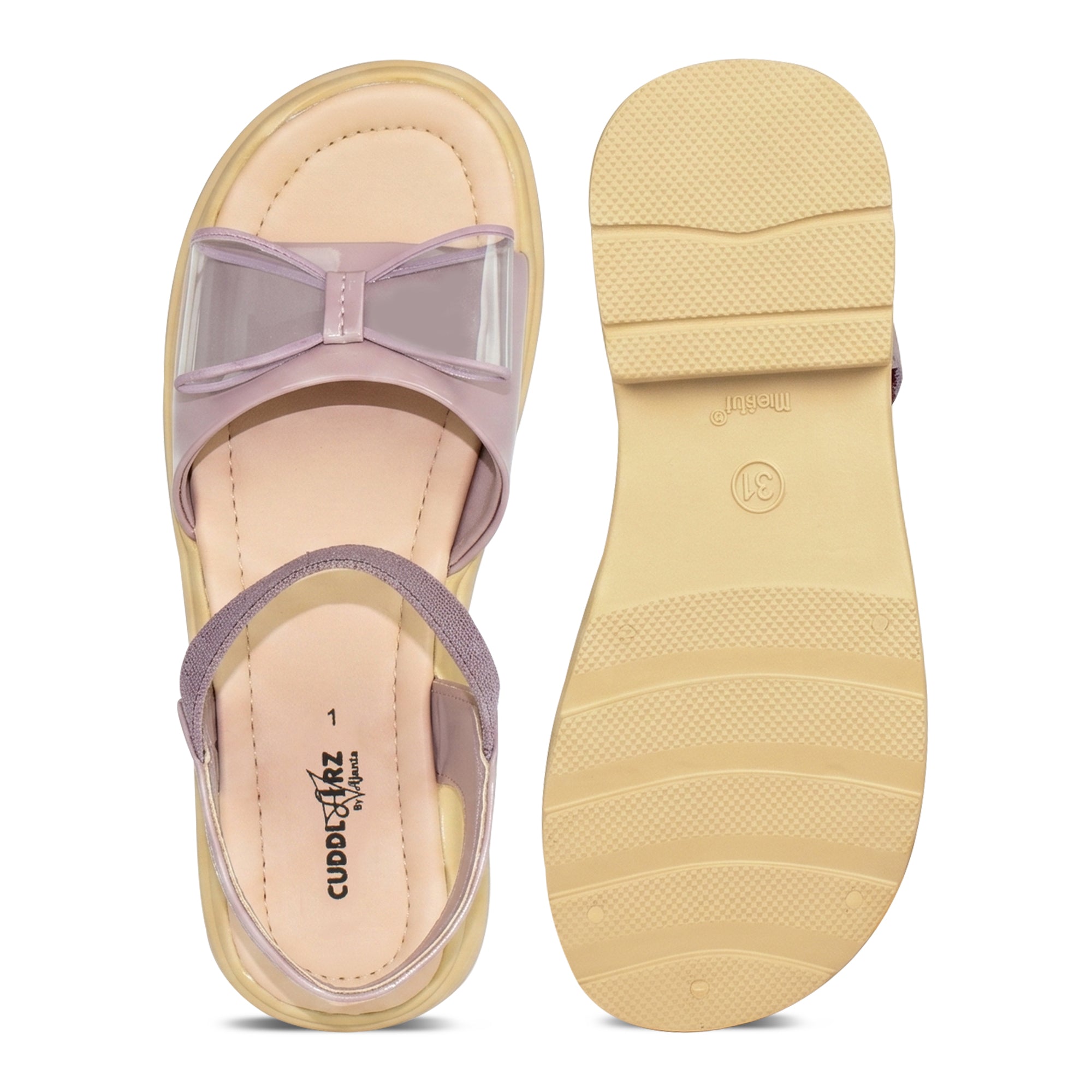 AJANTA Girls Adjustable Strap Sandals | Soft Cushion | Durable Sole