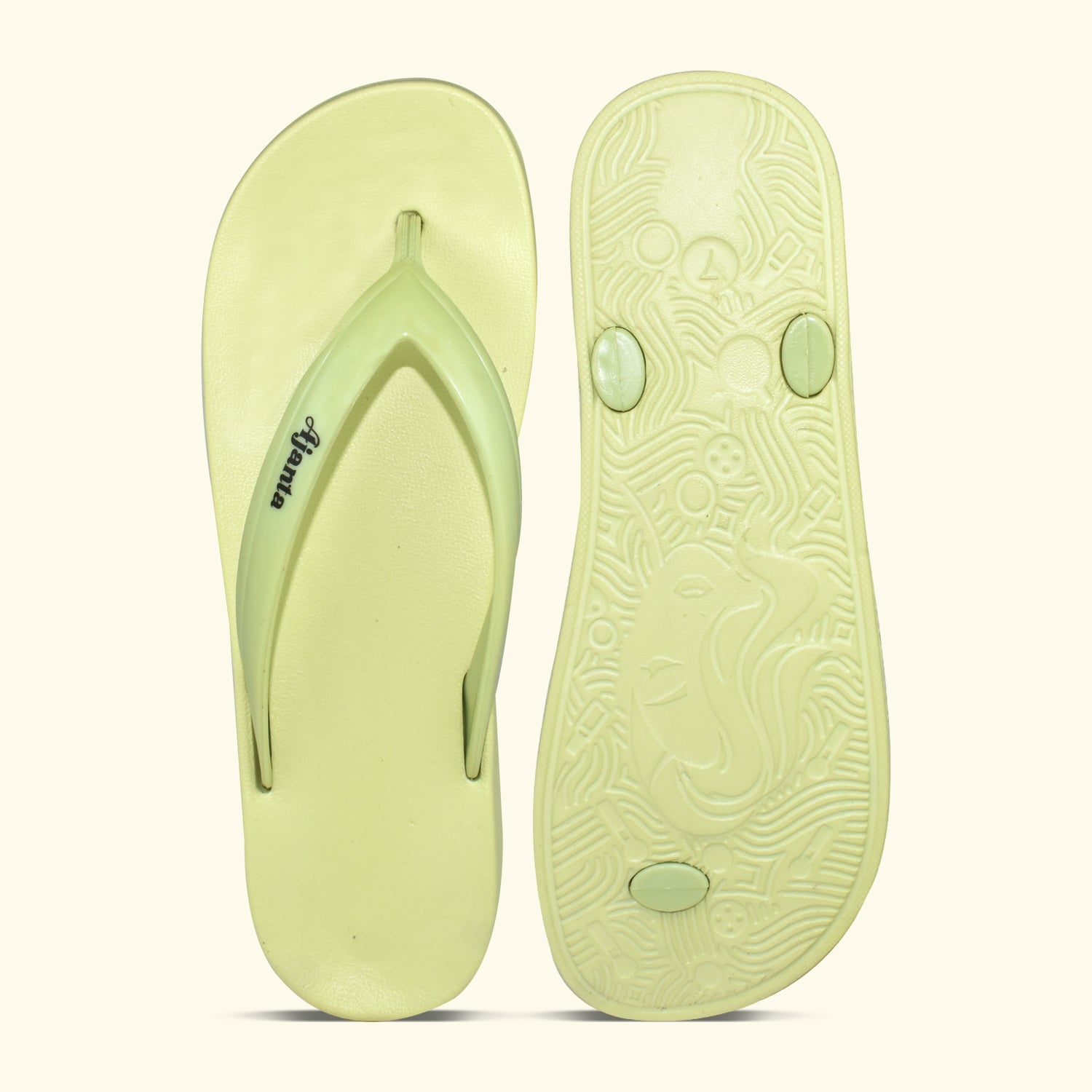 Ajanta Women’s Casual PVC Slip-On Slippers – Lightweight EVA Sole for Everyday Comfort