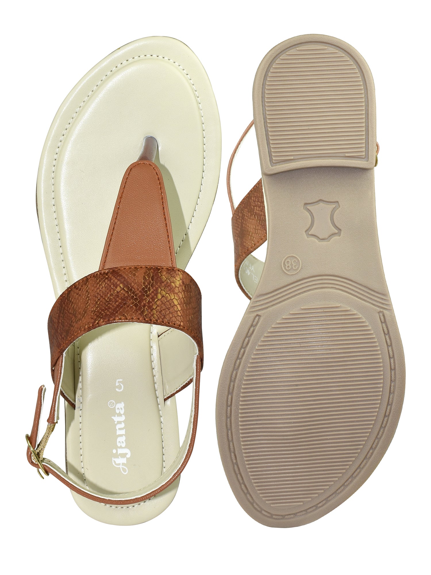 Ajanta Comfortable flat sandals for women ,stylish Casual Soft chappal Summer Look with These Flats EL4012