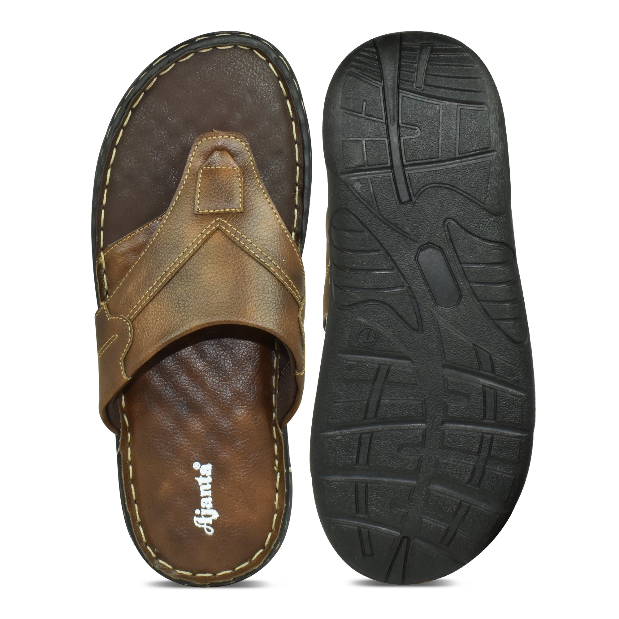 Ajanta Men’s Slip-On Sandals Soft Cushioned Regular Wear Footwear
