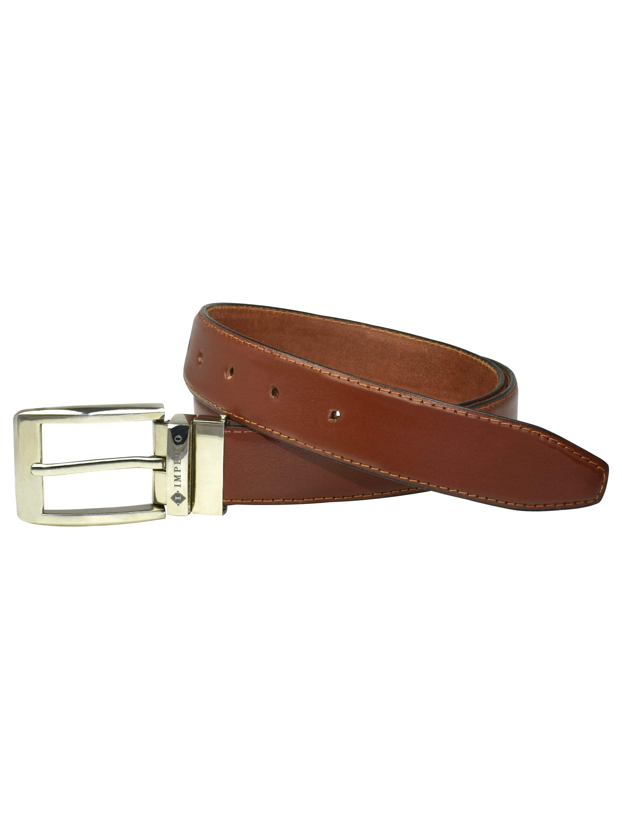 Imperio Genuine Leather Cognac Belt for Men – Classic Formal & Casual Waist Belt