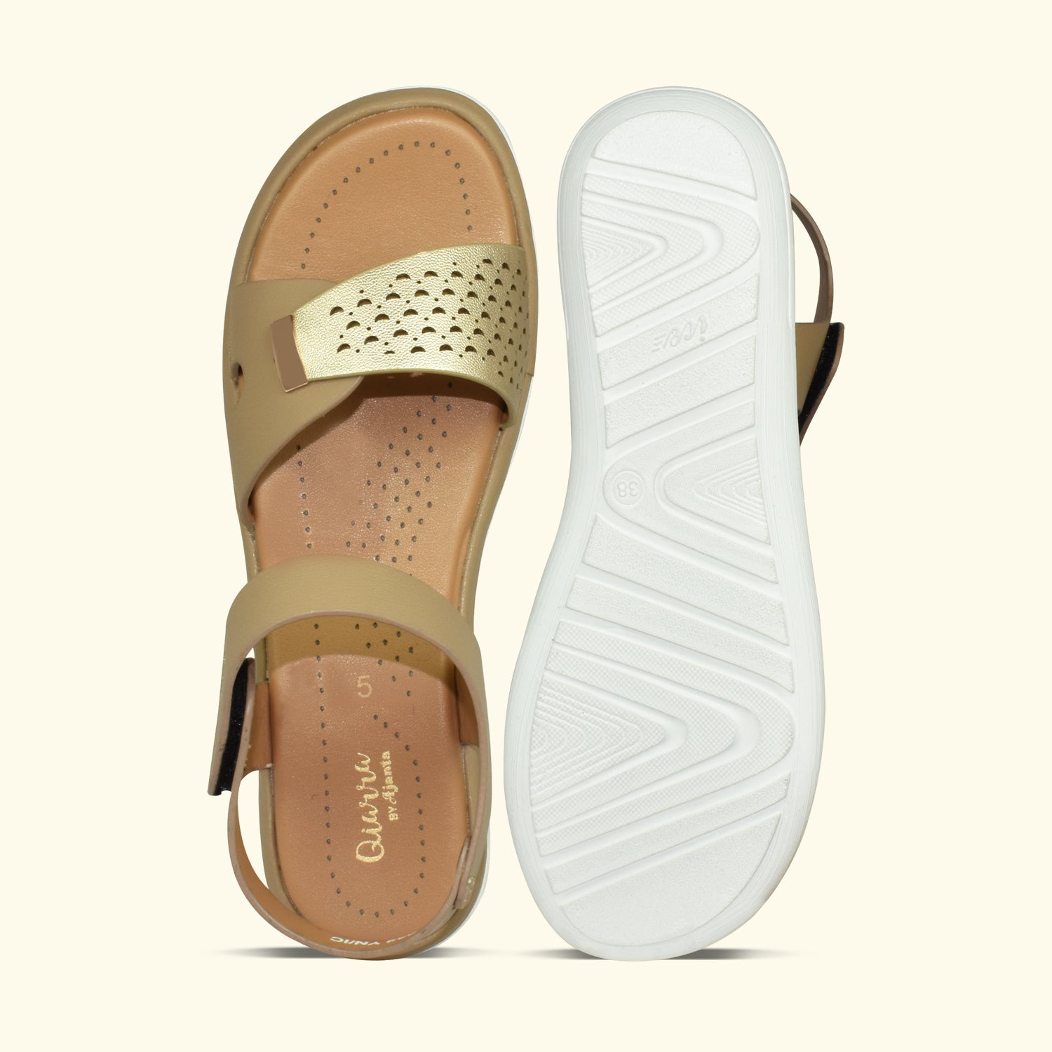 AJANTA Women Stylish Wedges Sandals For Women,Comfortable and Stylish Wedges,Soft Cushion Footbed For Casual Wear & Formal Wear Occasions EL4019