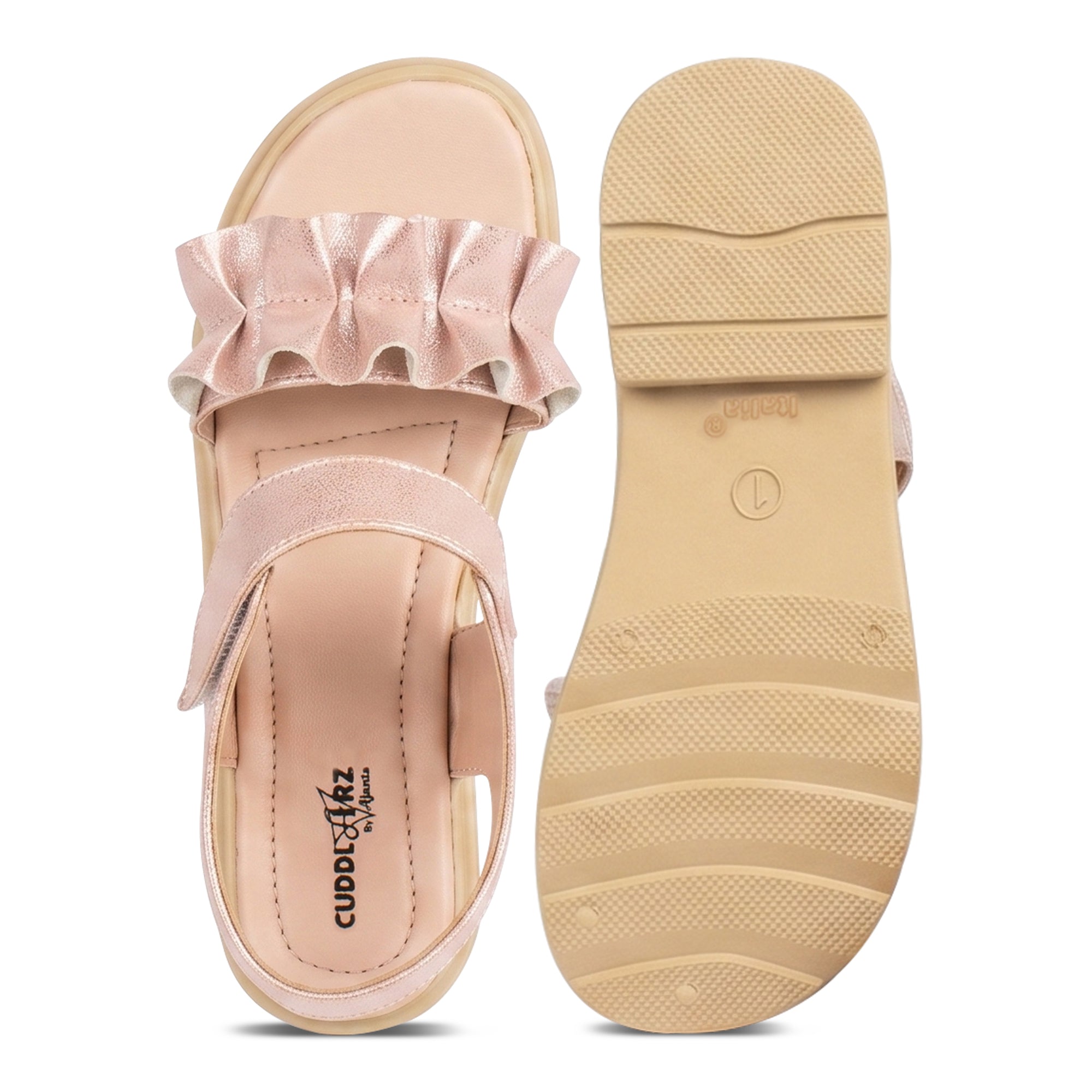 AJANTA Girls Velcro Strap Sandals | Comfortable & Adjustable Fit