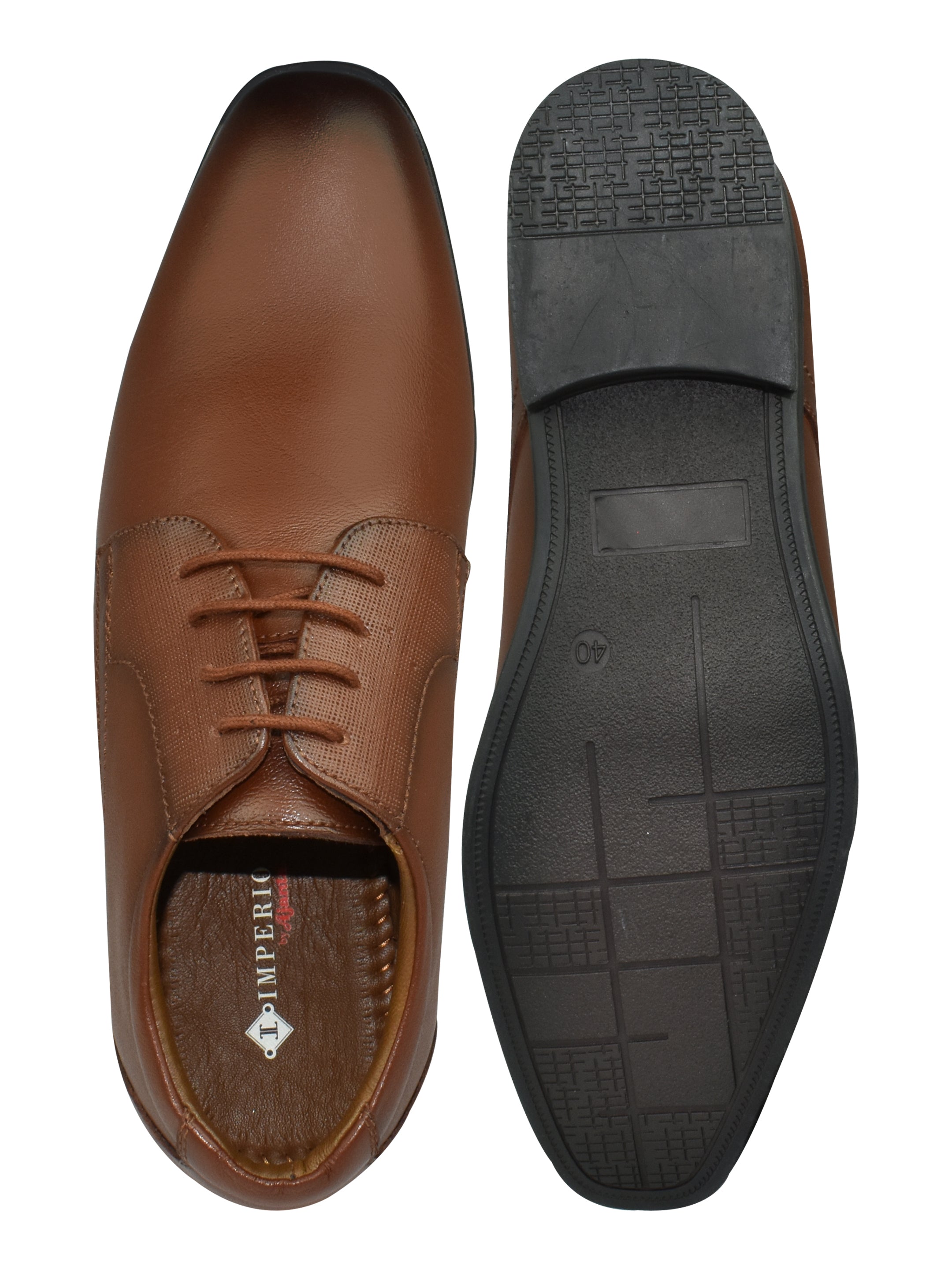 Ajanta Men’s Classic Derby Formal Shoes | Premium Finish | All-Day Comfort & Slip-Resistant Sole
