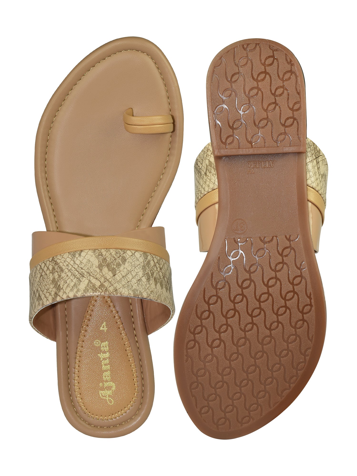 Ajanta Women Stylish Ethnic Flat Sandals For Women / Comfortable Fit with Anti-Skid Protection EL2013