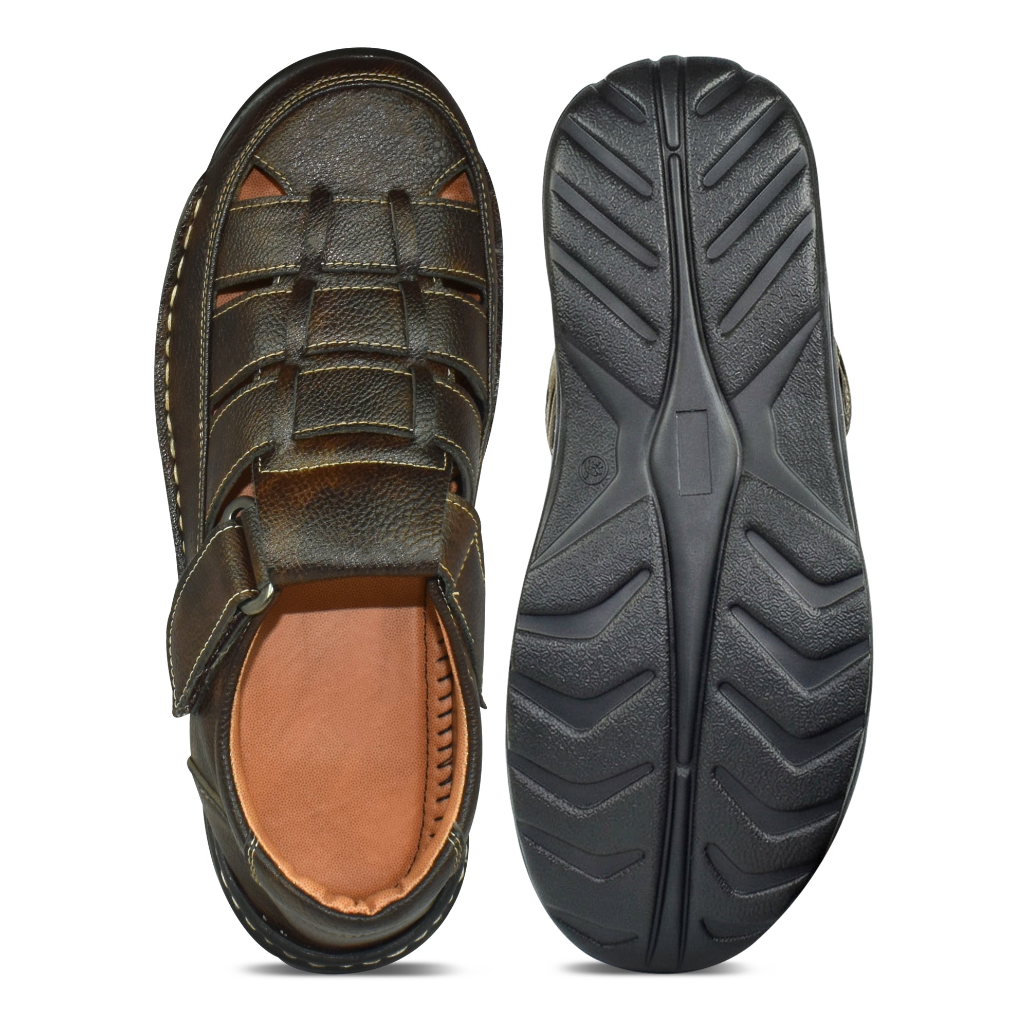 Imperio Men’s Dark Brown Roman Slip-On Sandals