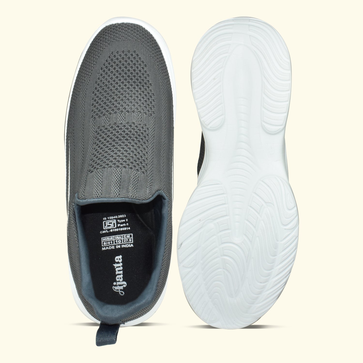 AJANTA Slip-On Runner Shoes | Lightweight | Anti-Slip Grip | Stylish for Running & Training | Fitness Shoe EG1031