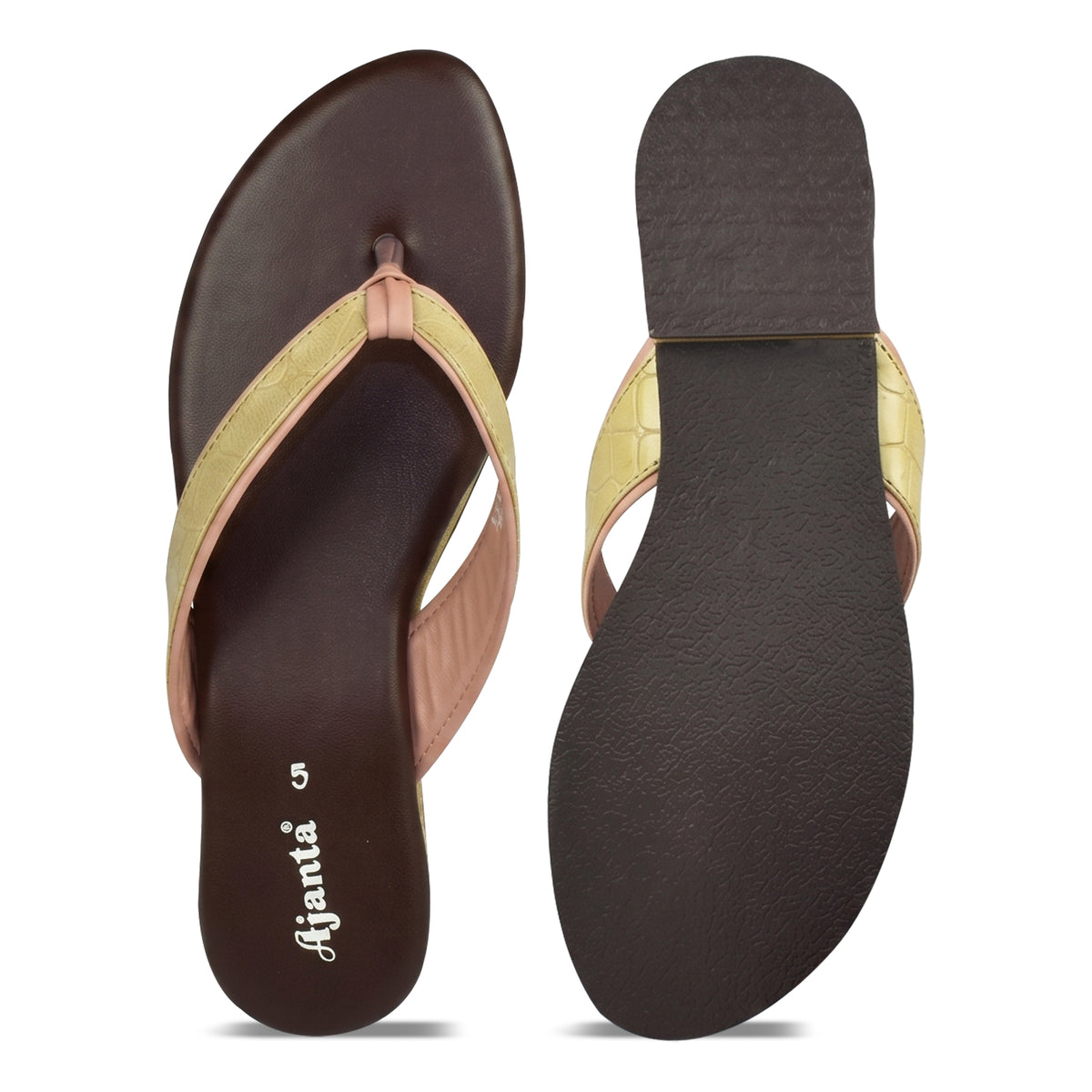 AJANTA Slip on Flat Sandals for Men | Casual Walking Office Outdoor Sandals | Lightweight Comfortable Footwear | Anti-Skid Travel Open Toe Summer Sandals, Slippers & Chappal for Women