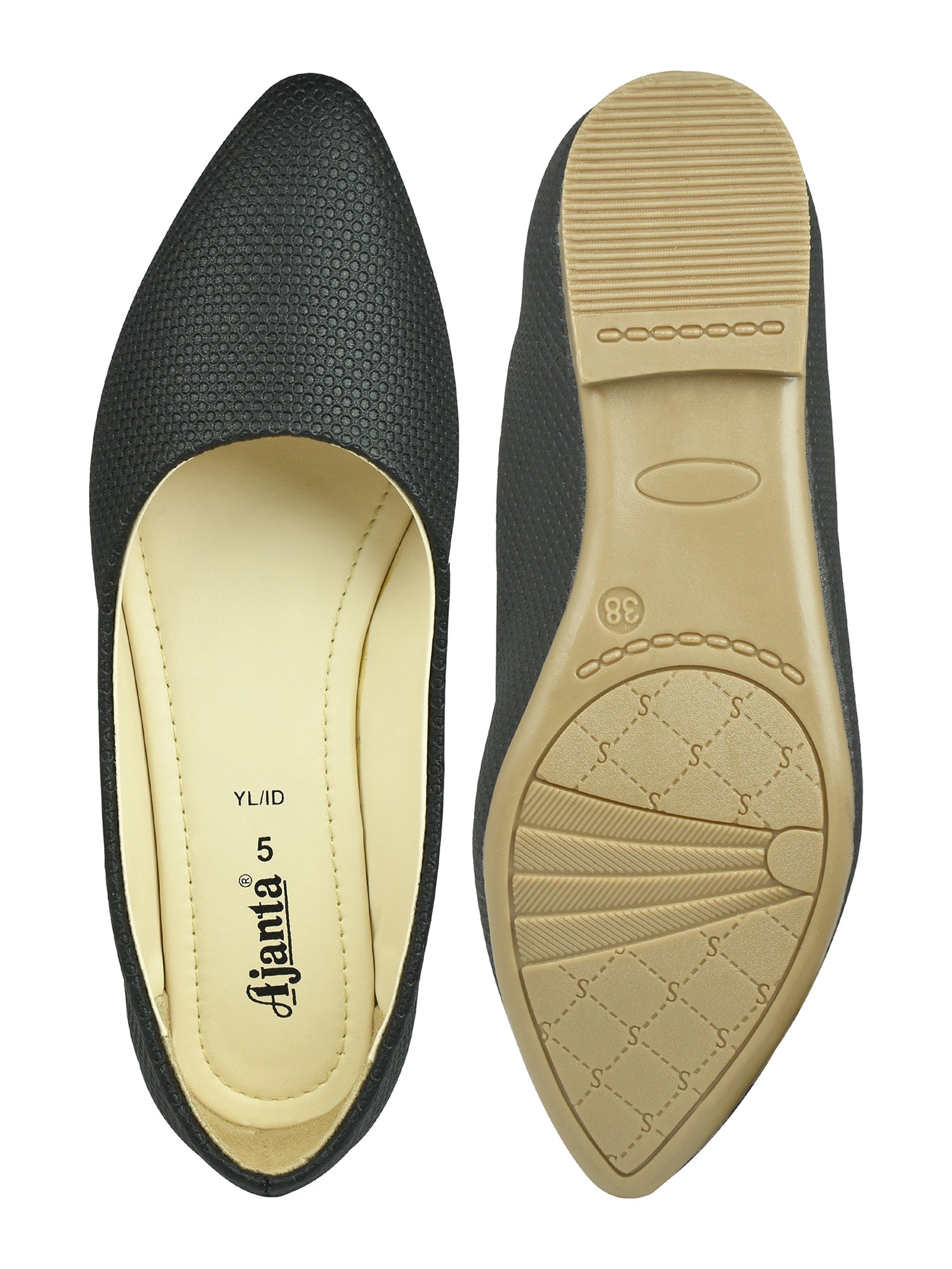 Ajanta Women Stylish Ethnic Slip on Comfortable Casual Flat Ballerina For Women / Fashionable, Anti-Slip Sole / Perfect for Everyday & Semi-Formal Use EL5018