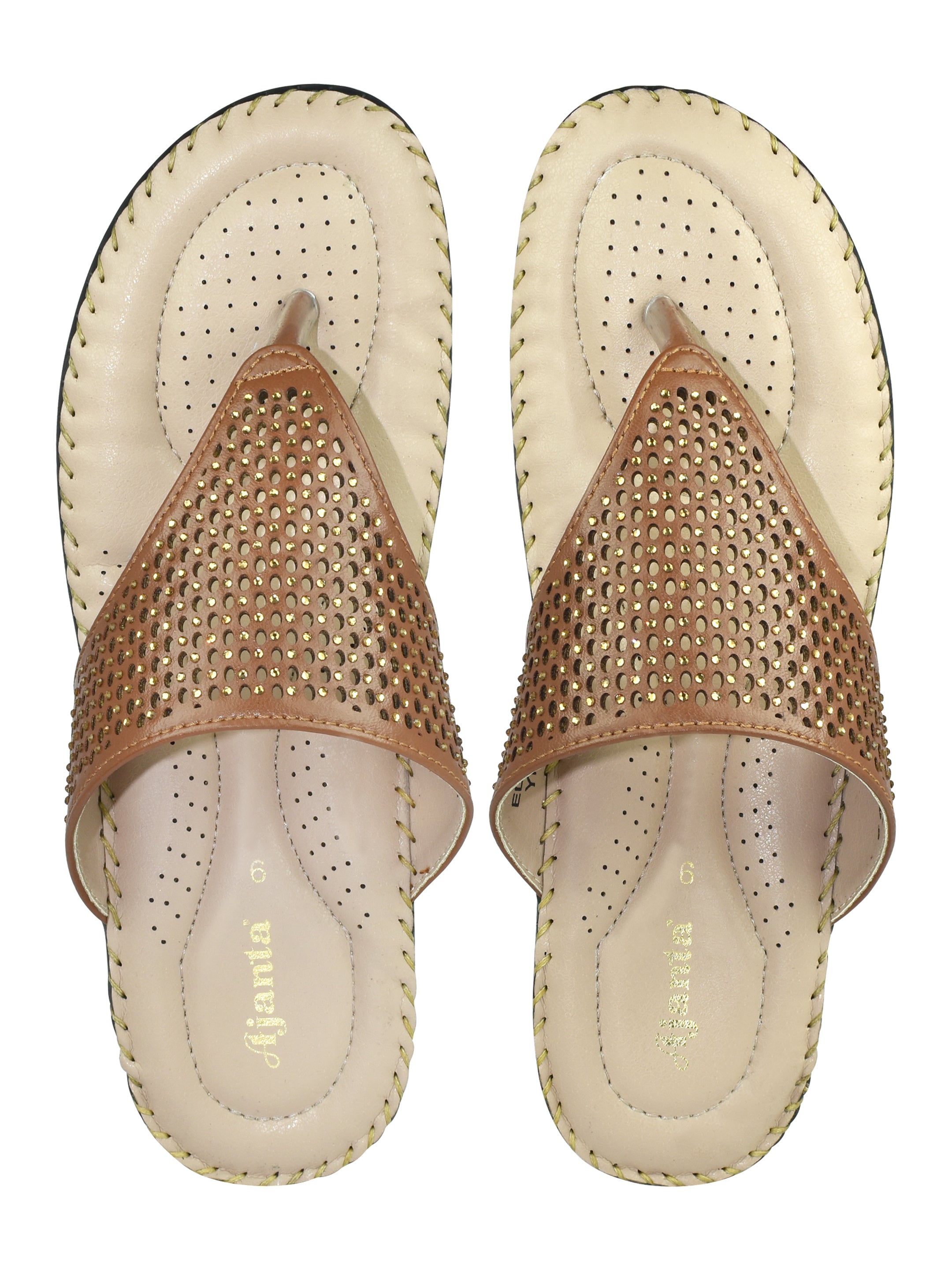 Ajanta Women Flat Sandal /  Easy Slip-On & Soft Footbed / Lightweight & Breathable Casual Footwear EL1002