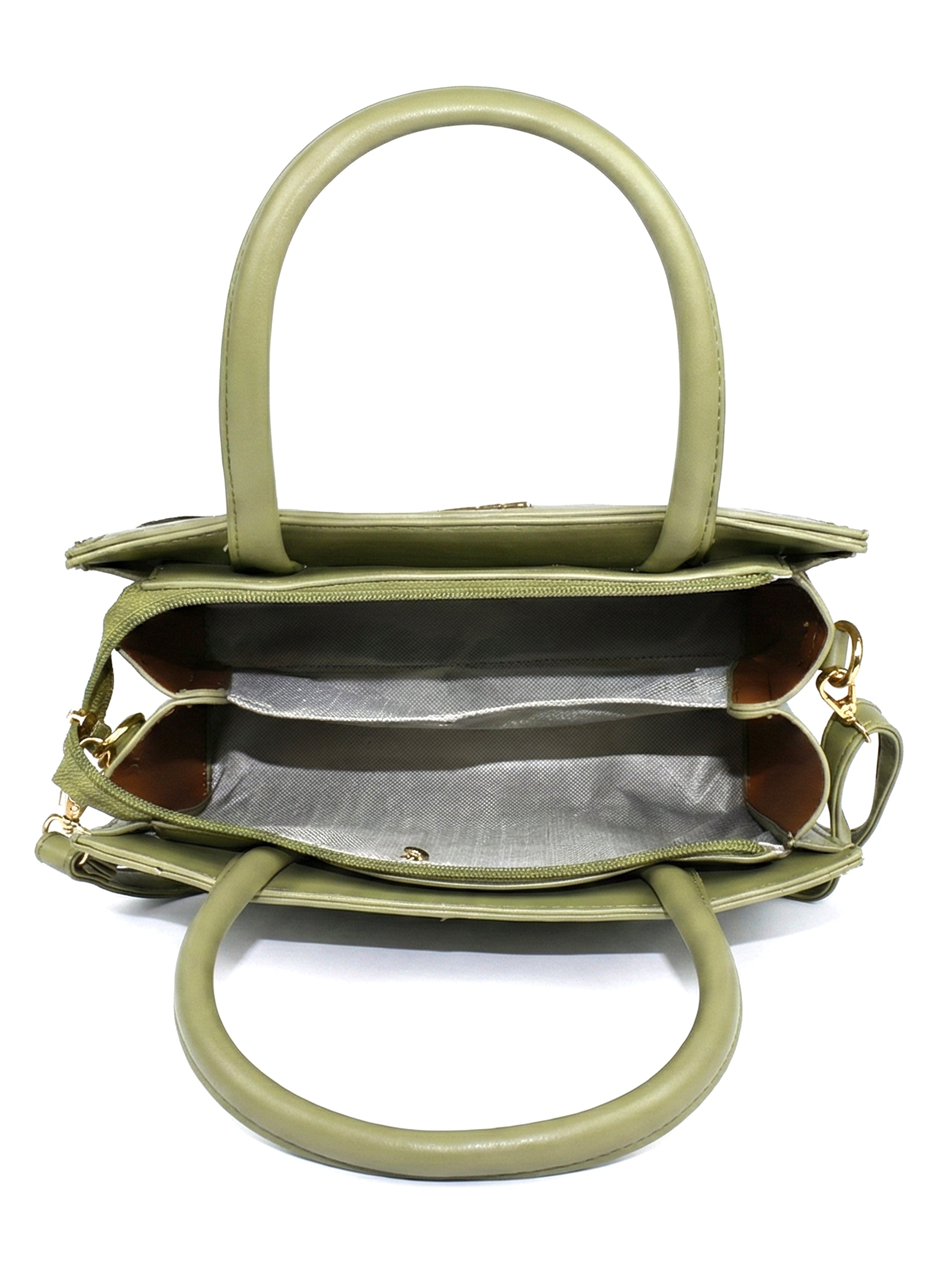 Ajanta Women’s Stylish Green Handbag with Detachable Strap