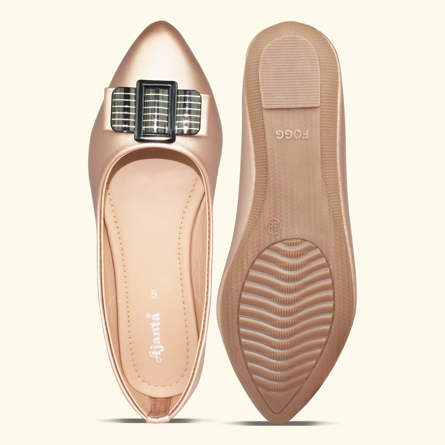 Ajanta Women's Slip On Bellies Stylish & Comfortable Ballerinas for Party Wear