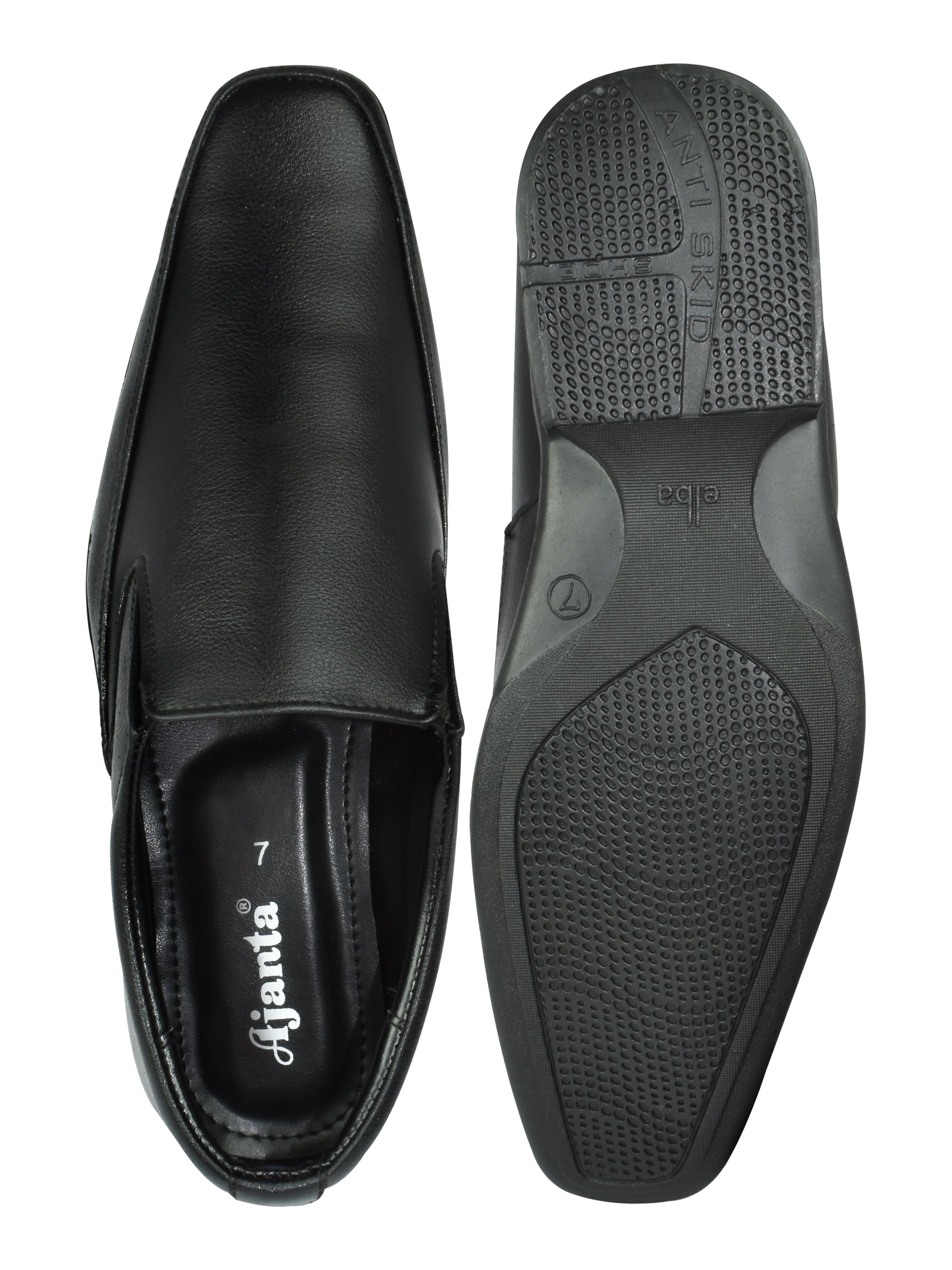 Ajanta Men's Black Comfort & Stylish,Perfect for Formal Wear, Business Casual,Parties Shoe EG4008