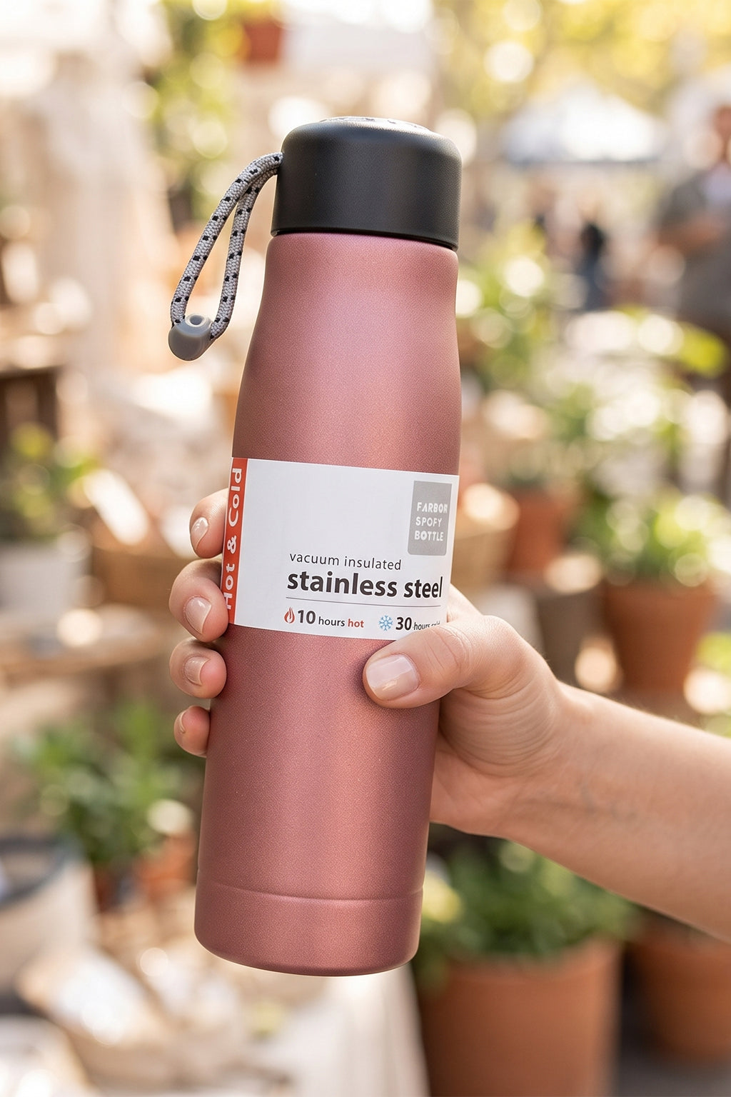 AJANTA Vacuum Insulated Stainless Steel Water Bottle 550 ml | Double Wall Thermos Flask | Leakproof, BPA Free | Keeps Hot 10 Hrs & Cold 30 Hrs | Office, School, Gym, Travel