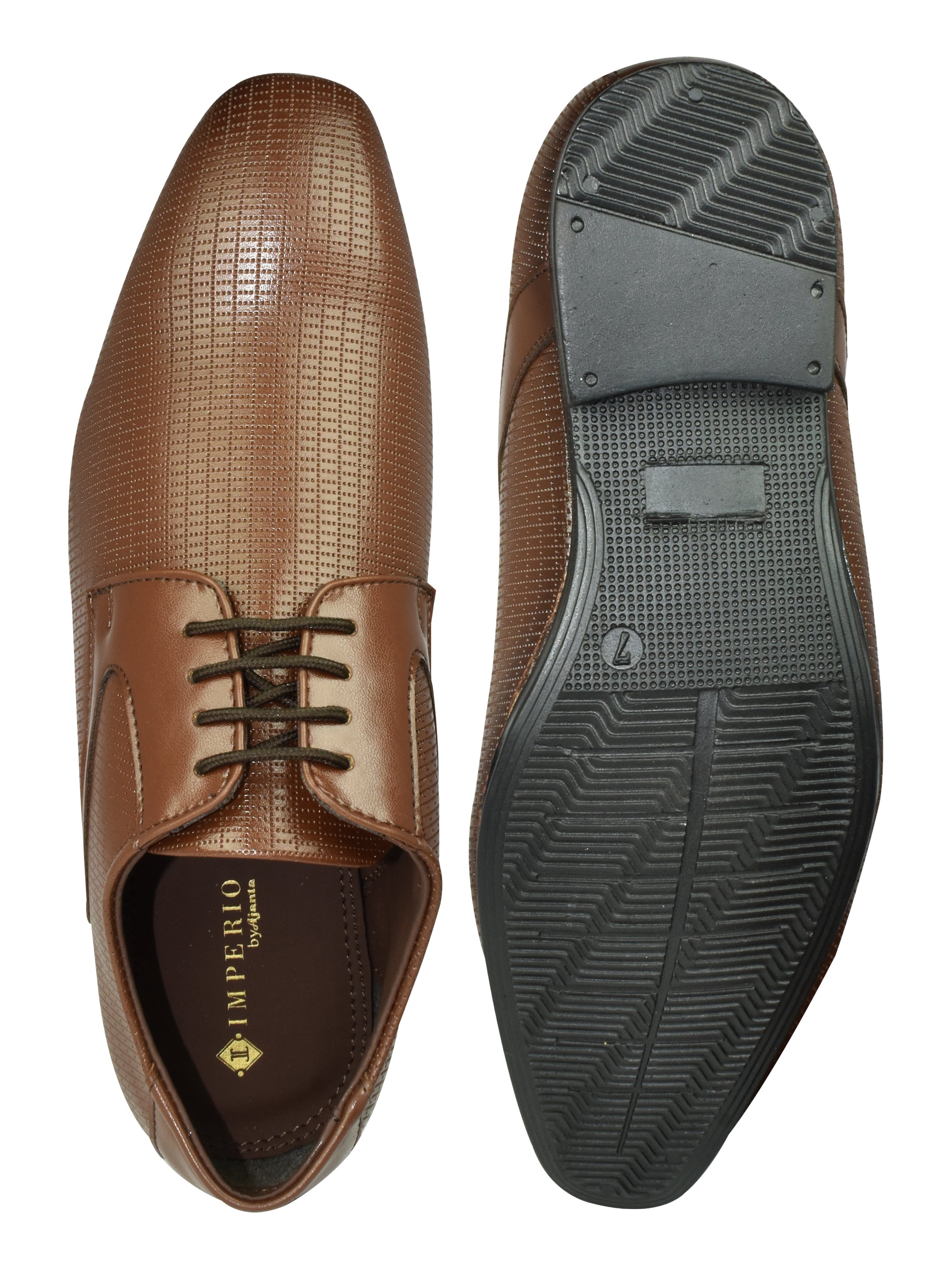 Imperio by Ajanta Men’s Tan Lace-Up Formal Shoes for Office & Business Wear
