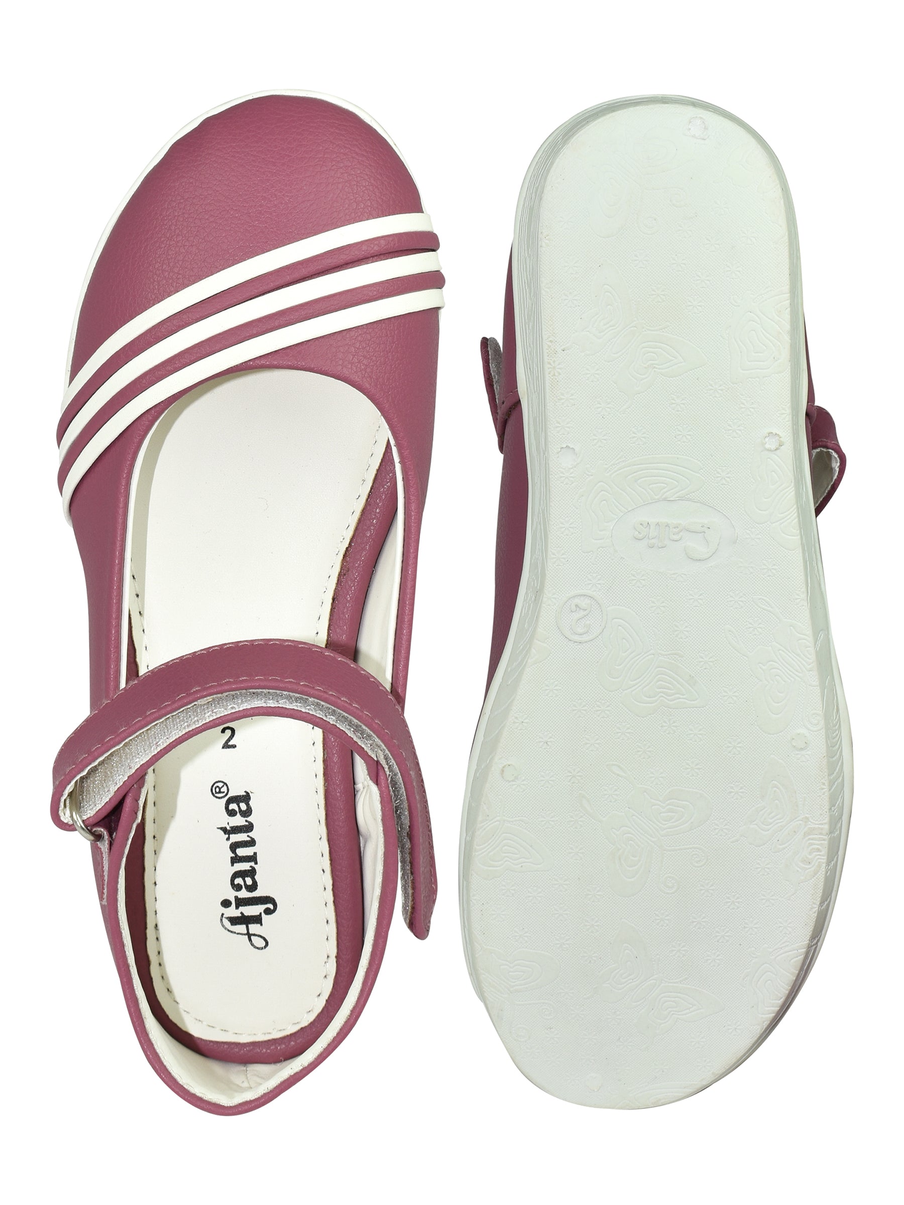 Ajanta Girls Bellies Stylish Fashion Comfortable shoes for kids Easy to Wear / Anti-Skid Bellies EK1011