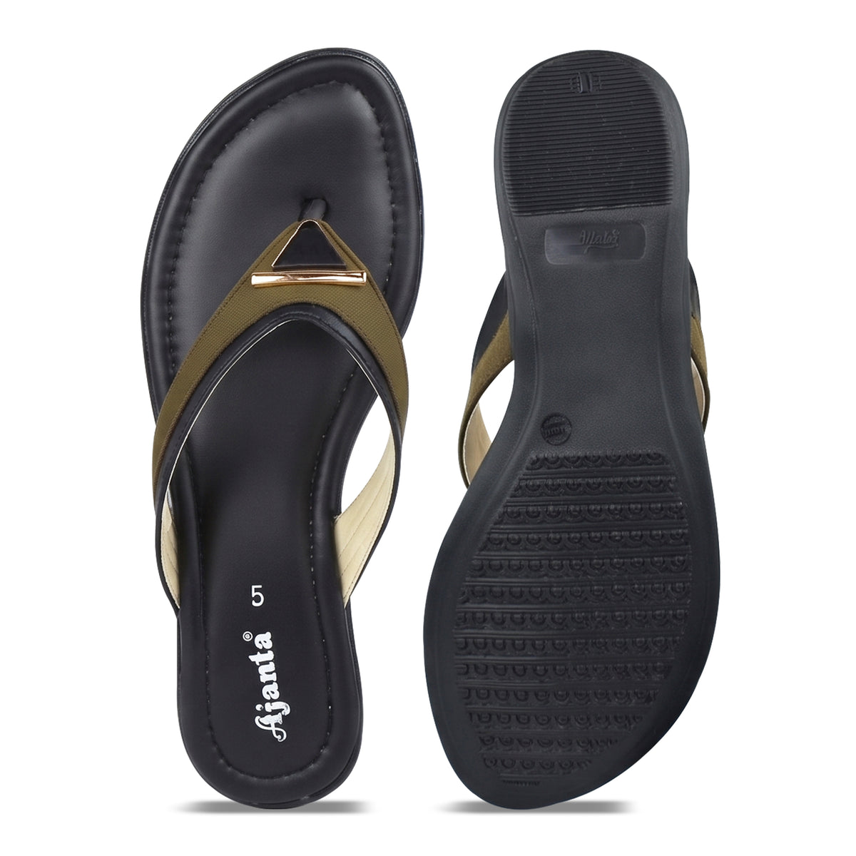 AJANTA Slip on Flat Sandals for Men | Casual Walking Office Outdoor Sandals | Lightweight Comfortable Footwear | Anti-Skid Travel Open Toe Summer Sandals, Slippers & Chappal for Women