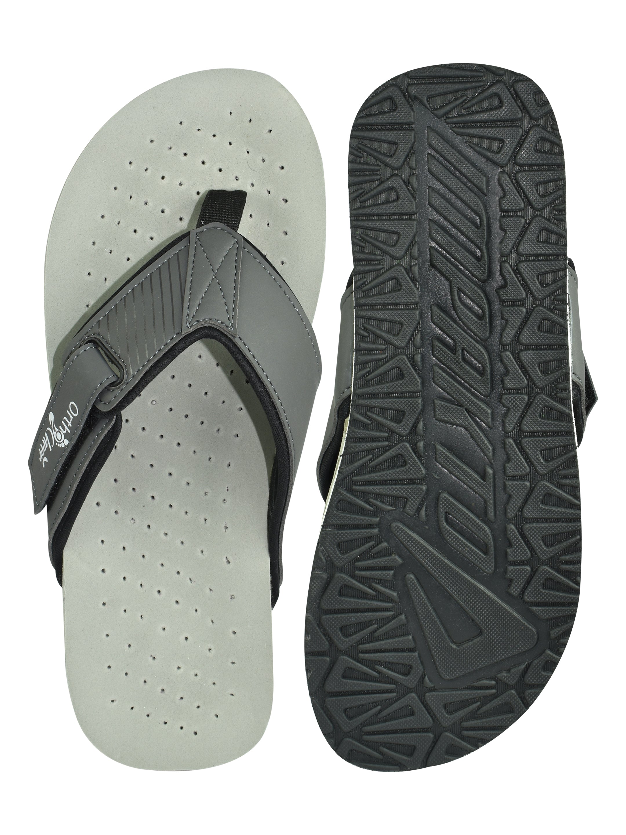 Ortho Cheer Men's Orthopedic and Diabetic Friendly Super Soft, Lightweight & Comfortable Slipper with Velcro Strap AO2008