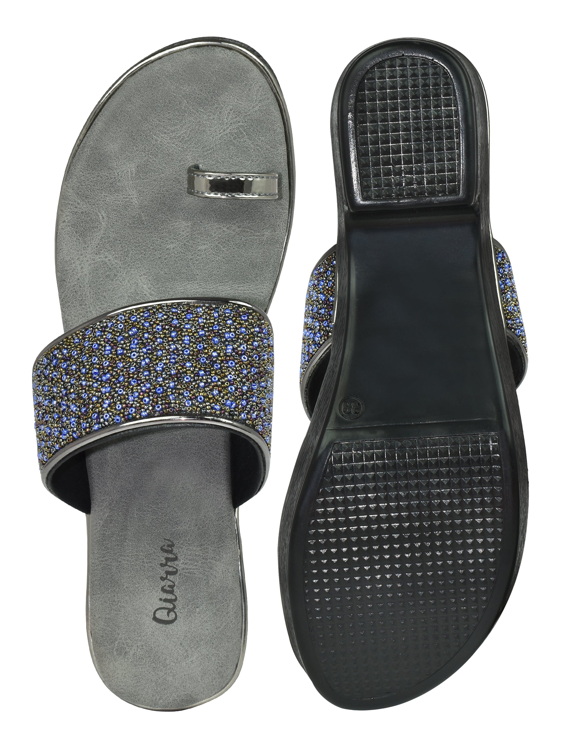 QIARRA by Ajanta Women’s One-Toe Heel Sandals for Daily & Party Wear