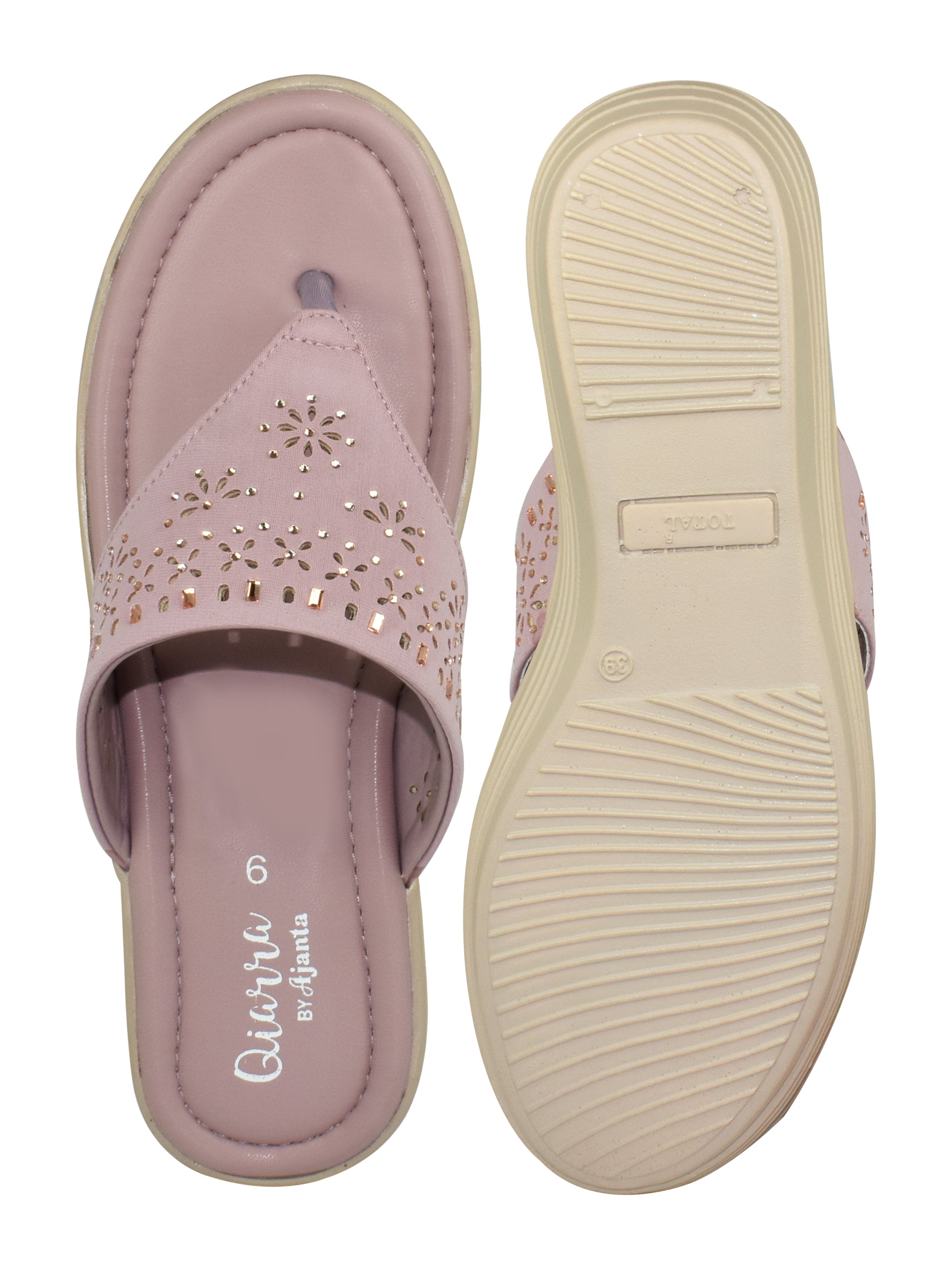 QIARRA by Ajanta Women Wedge Sandals | Stylish Design and Cushioned Sandal for Office, Party Occasions