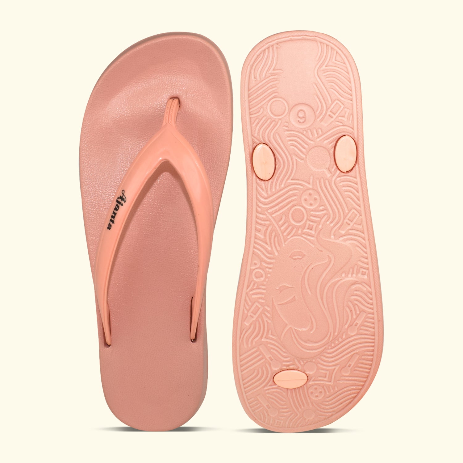 Ajanta Women’s Casual PVC Slip-On Slippers – Lightweight EVA Sole for Everyday Comfort-EL1048