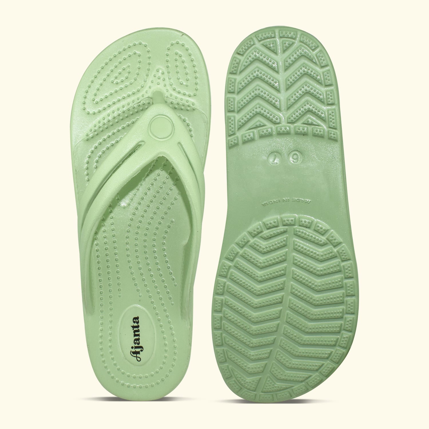 Ajanta Women’s Casual PVC Slip-On Slippers – Lightweight EVA Sole for Everyday Comfort