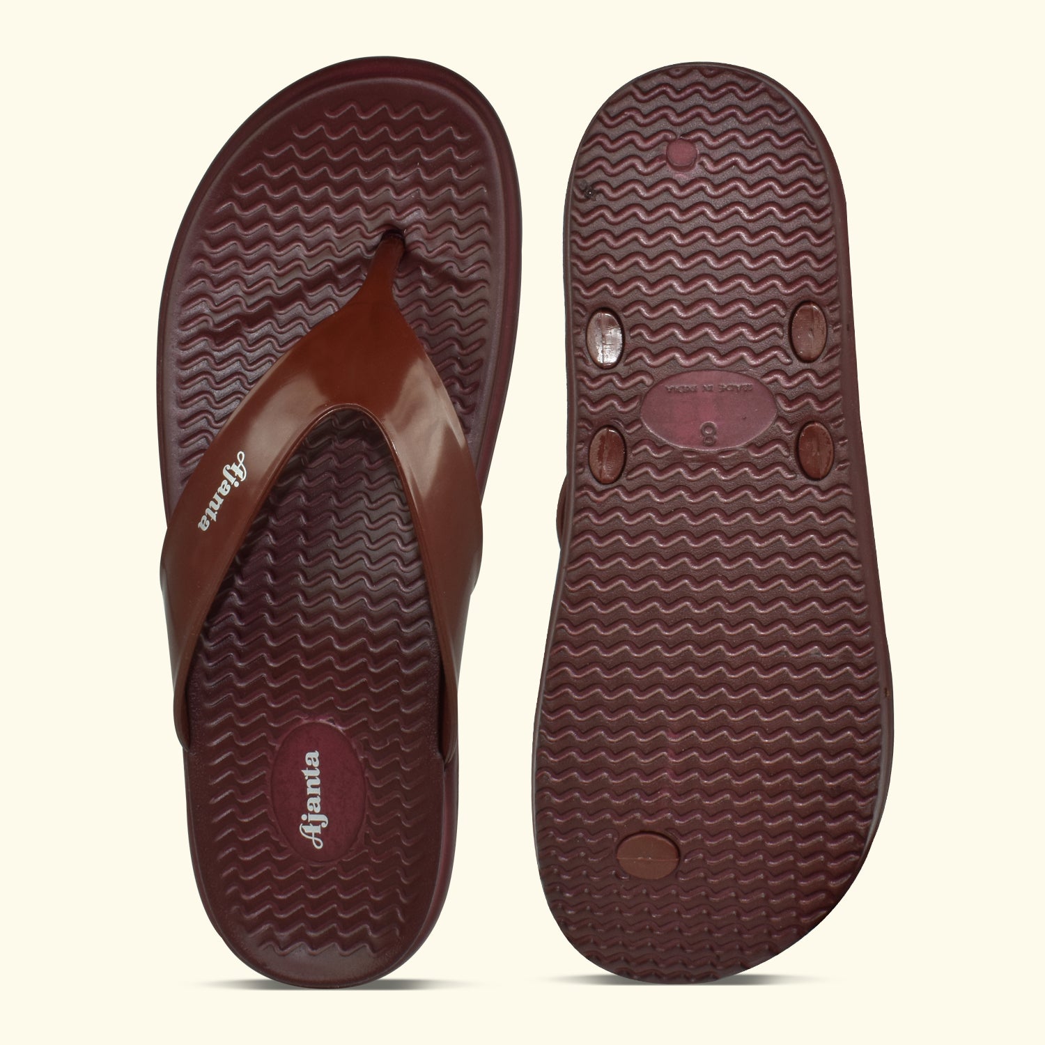 Ajanta Women’s Casual PVC Slip-On Slipper – Lightweight EVA Sole for Everyday Comfort-EL1054