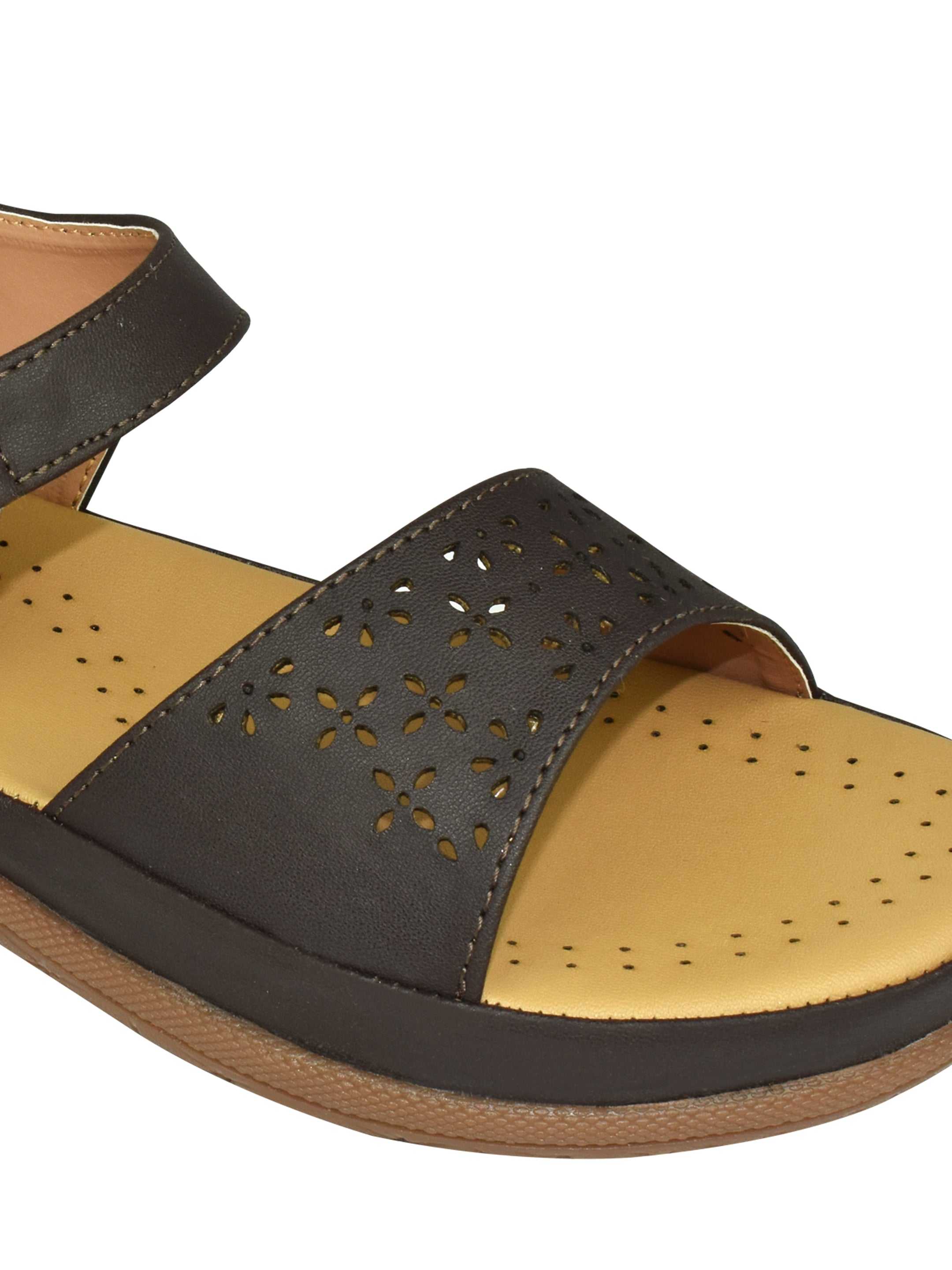 AJANTA Ladies Brown Sandal |  Comfortable Airmax Upper | Lightweight Synthetic Sole | Daily Wear Sandal EL4014