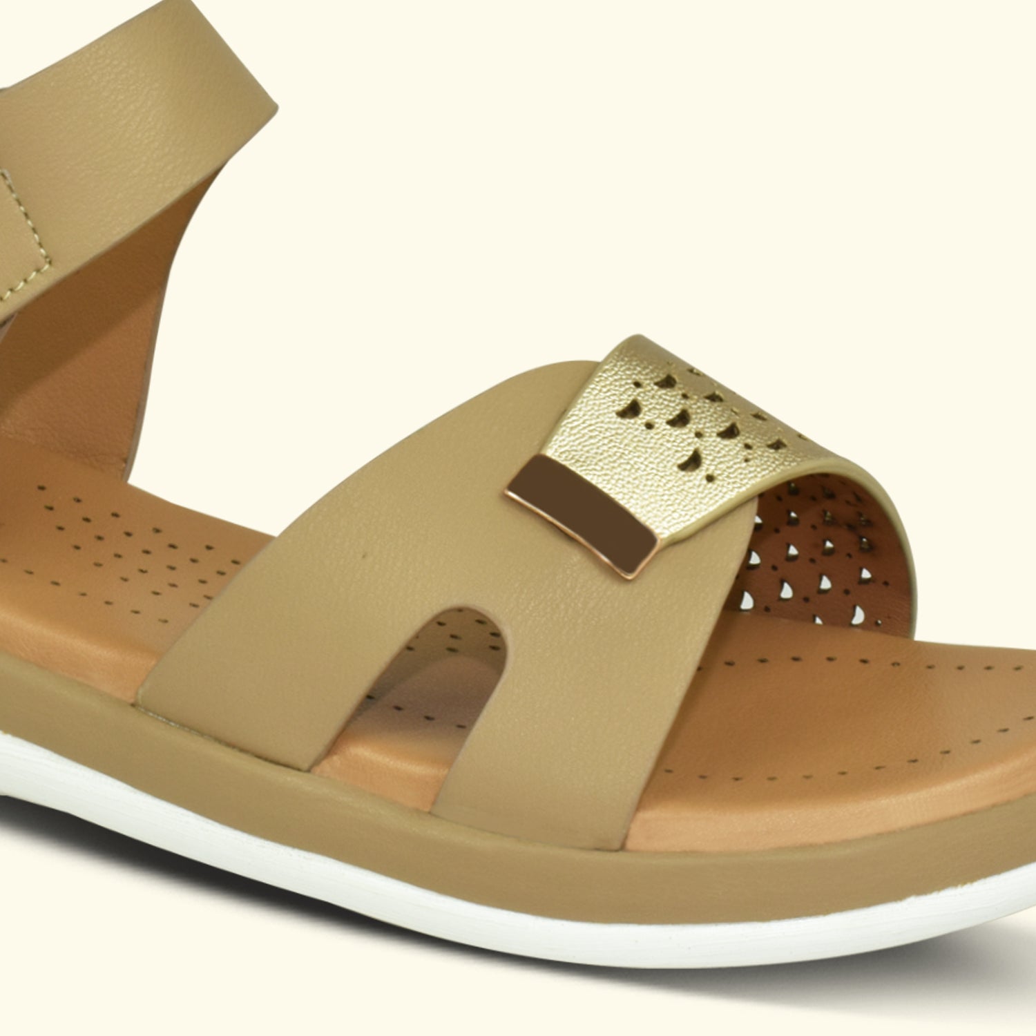 AJANTA Women Stylish Wedges Sandals For Women,Comfortable and Stylish Wedges,Soft Cushion Footbed For Casual Wear & Formal Wear Occasions EL4019