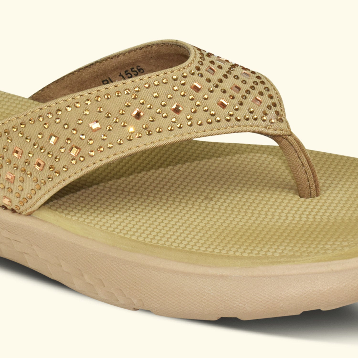 QIARRA V-Strap Embellished Sandals for Women