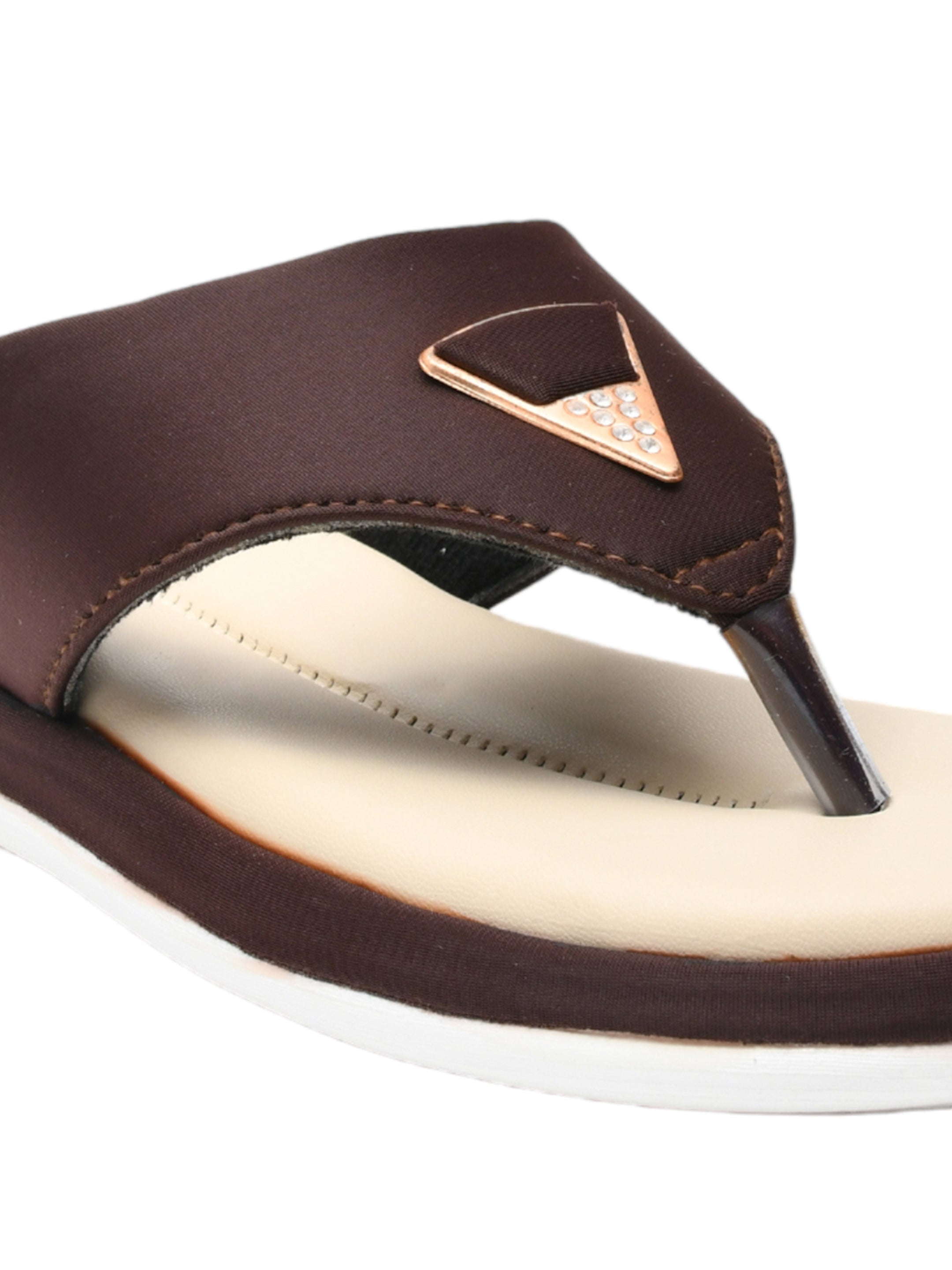 Ajanta Women's Brown Sandals | Stylish Synthetic Upper | Cushioned Airmax Sole | Comfort Sandal BL1306
