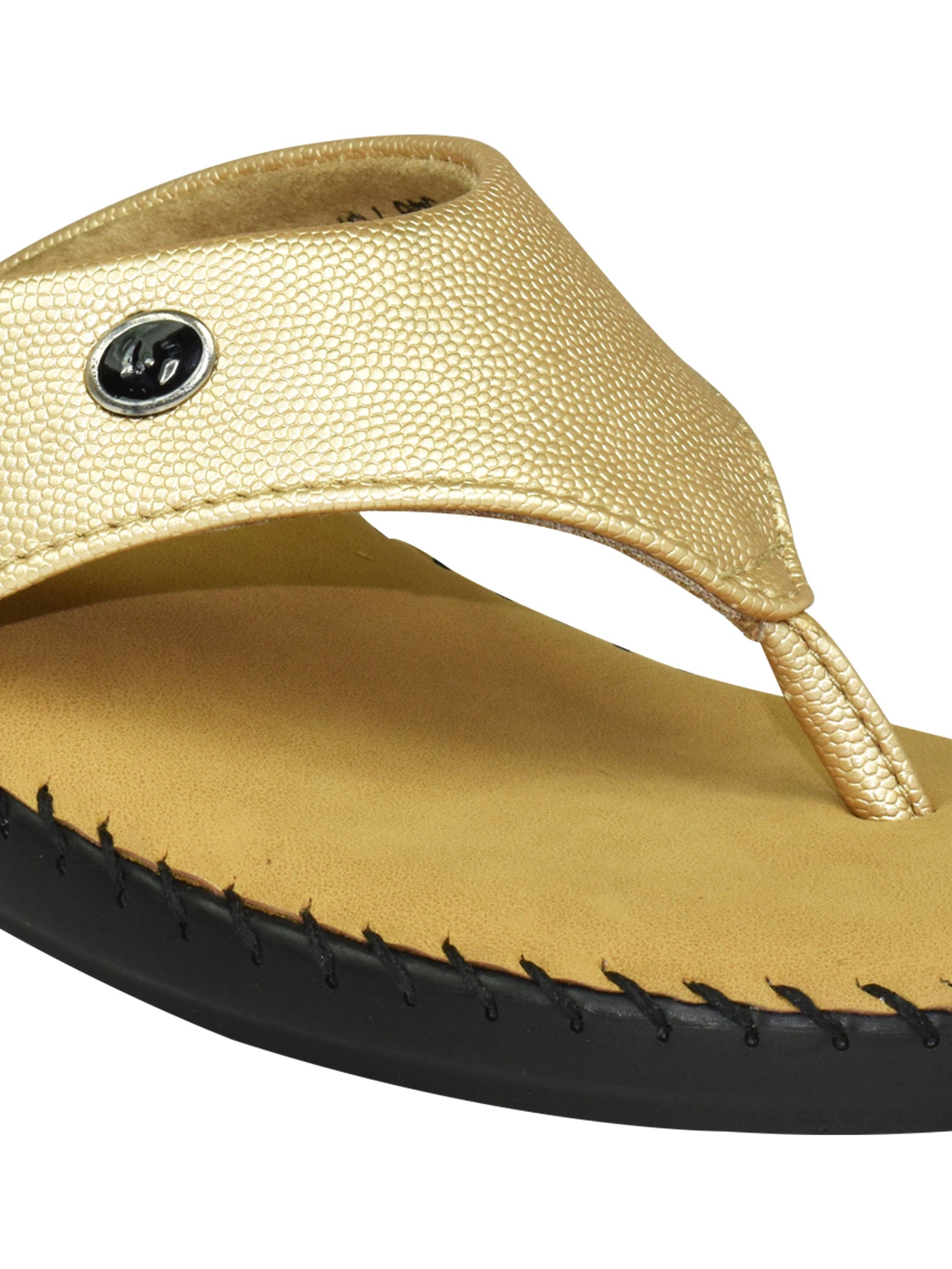 AJANTA Women's Copper Flat Sandals | Stylish Synthetic Upper | Lightweight EVA Sole | Comfortable Everyday Wear Sandal BL1562