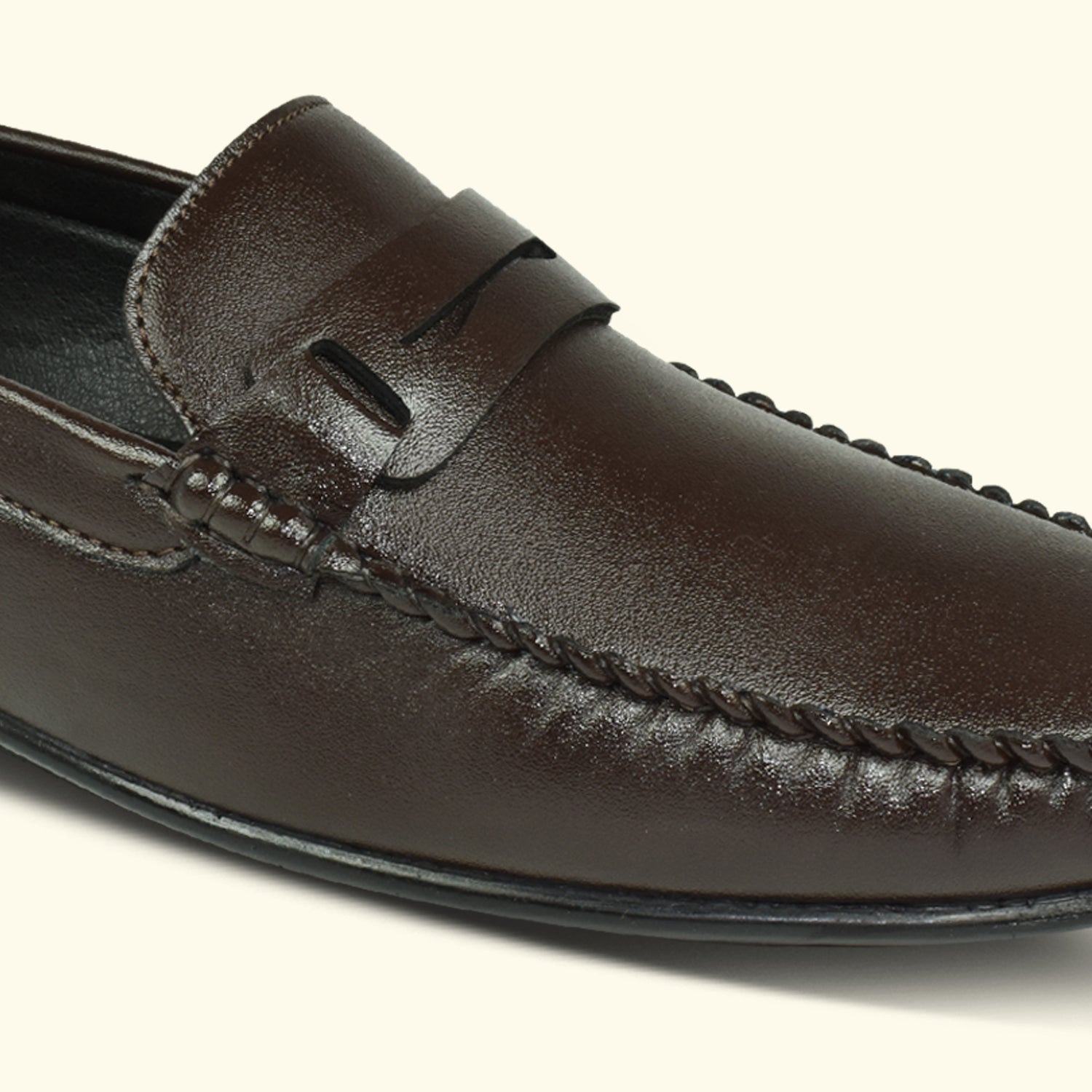 AJANTA Brown Loafers For Men| Soft Cushioned Insole | Super Flexible, Slip-On Shoes for Casual, Office & Everyday Wear EG4019