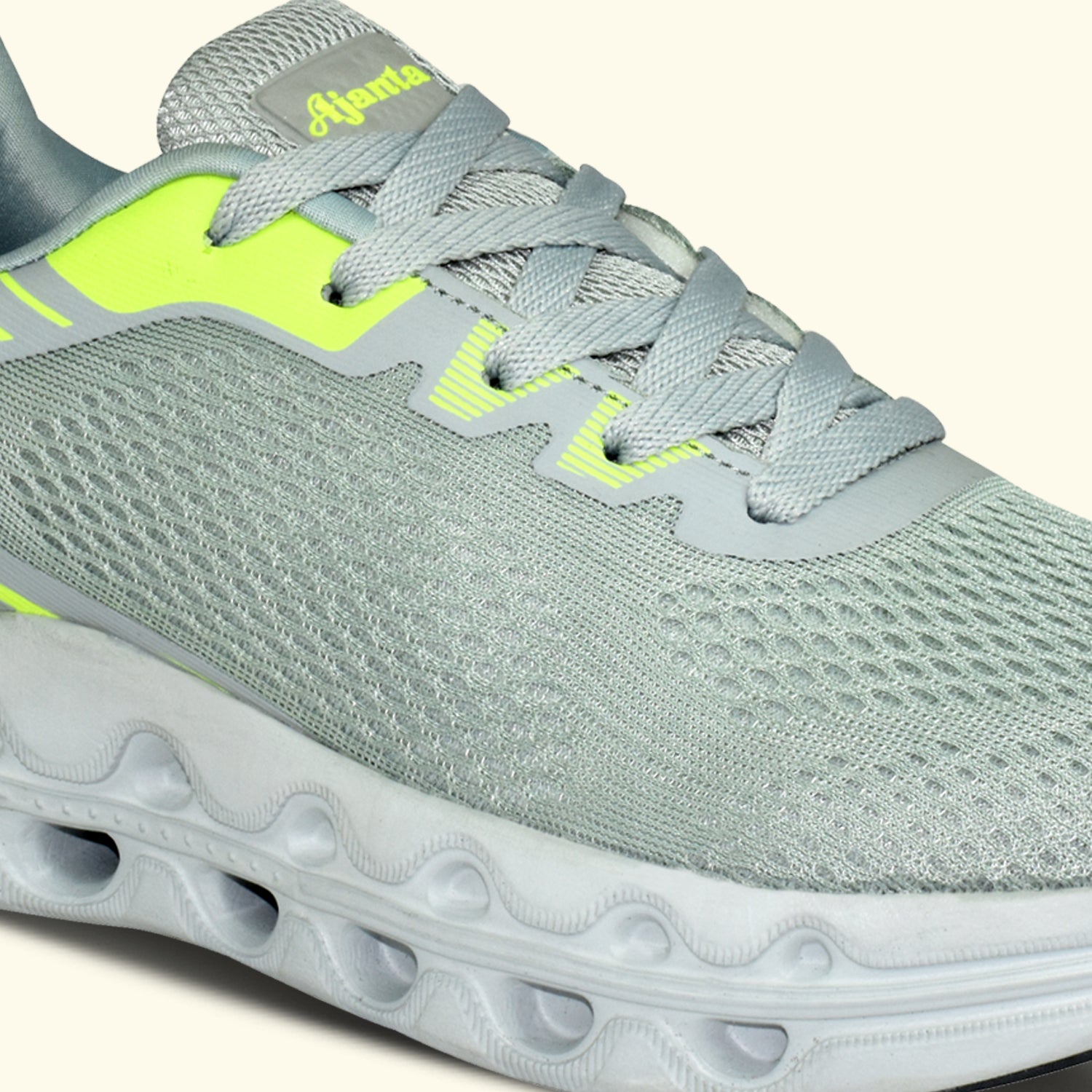 AJANTA Apex Flex TEXTURED Men’s Sports Shoes | Lightweight | Breathable Textile | Lace-Up Design With Knit Upper & Flexible Sole EG1037