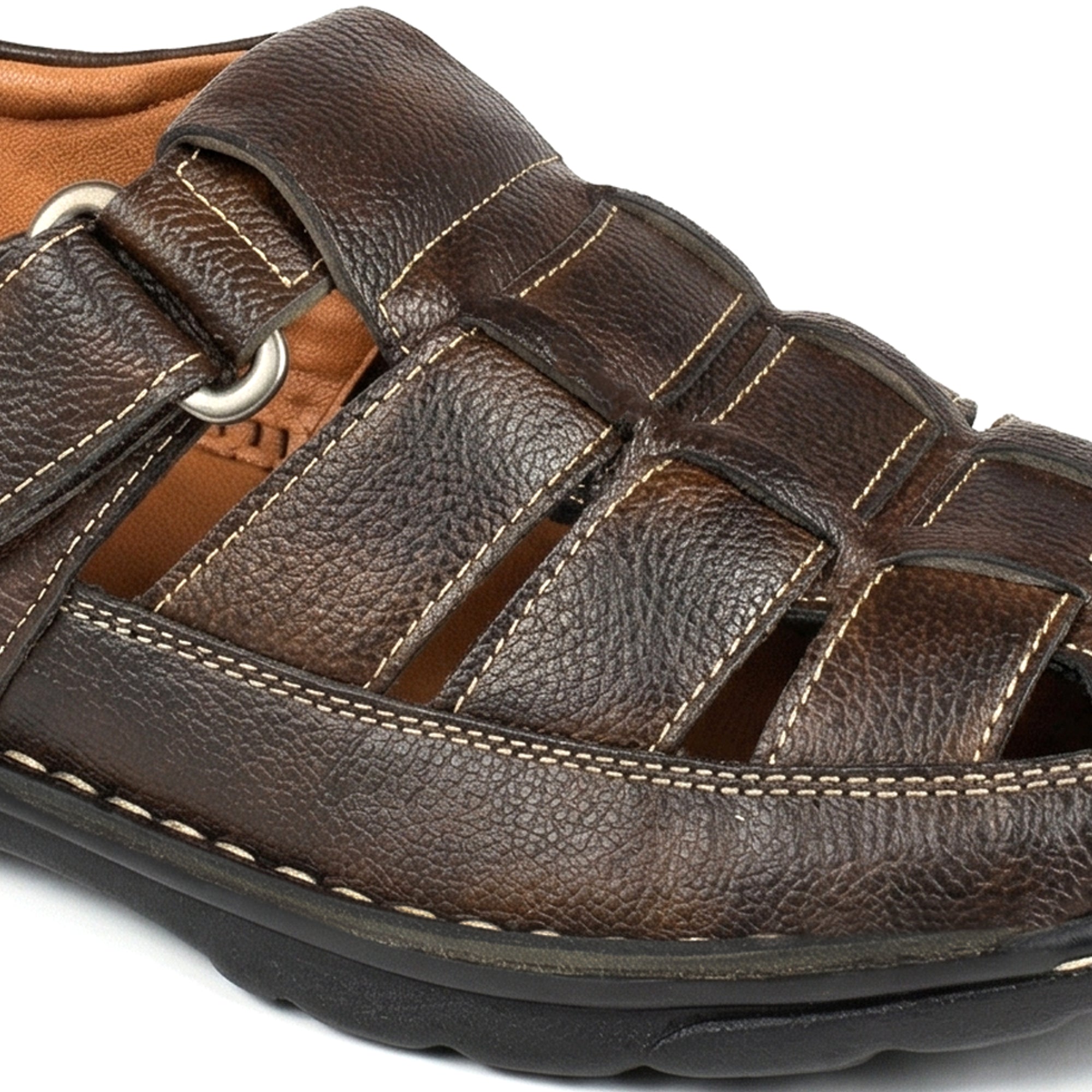 Imperio Men’s Dark Brown Roman Slip-On Sandals
