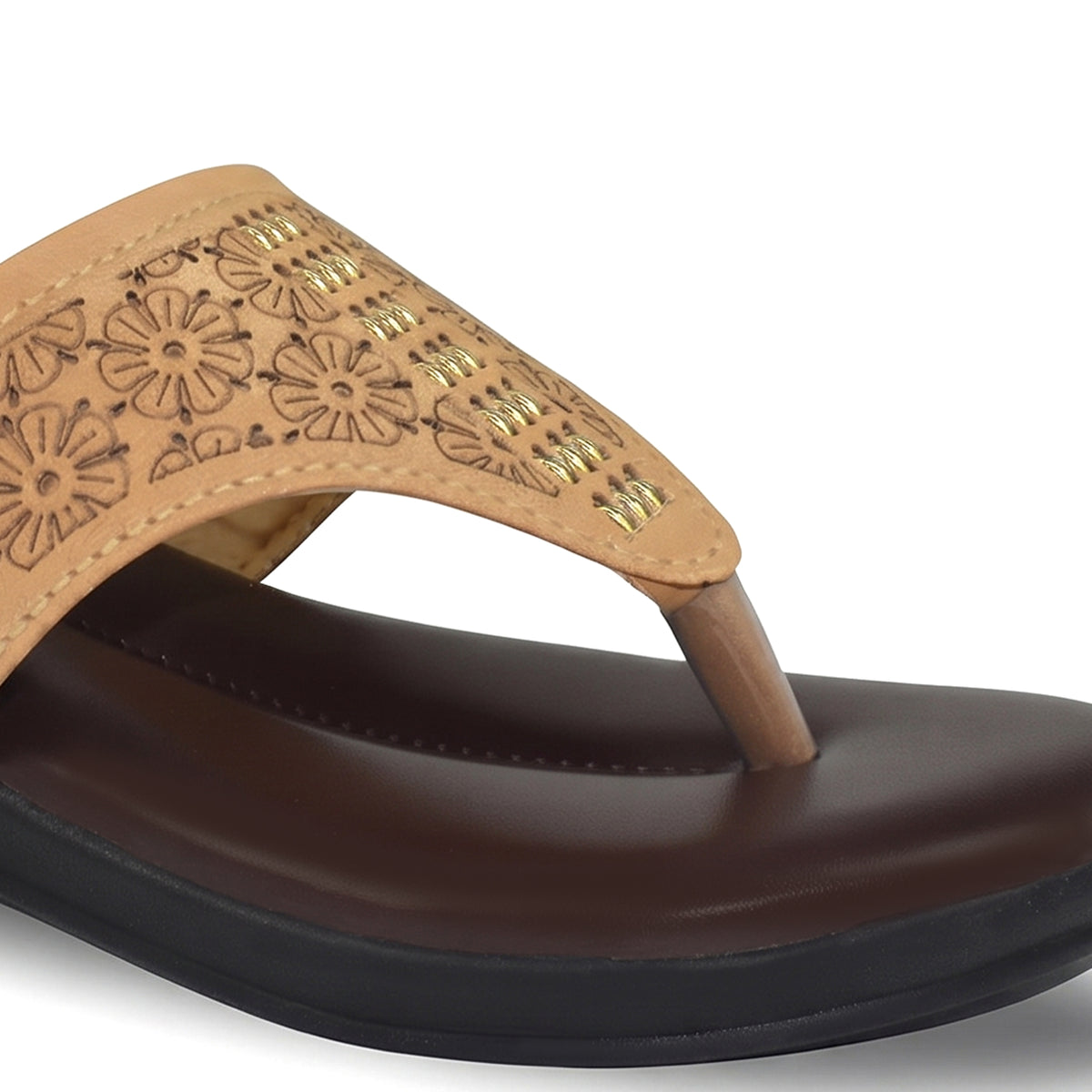 AJANTA Stylish Embellished Comfort Sandals For Woman | Lightweight Daily Wear Slip-On Flats for Women & Girls | Comfortable Casual Fashion Footwear For Office, Special Occasion, Wedding Party & Outing
