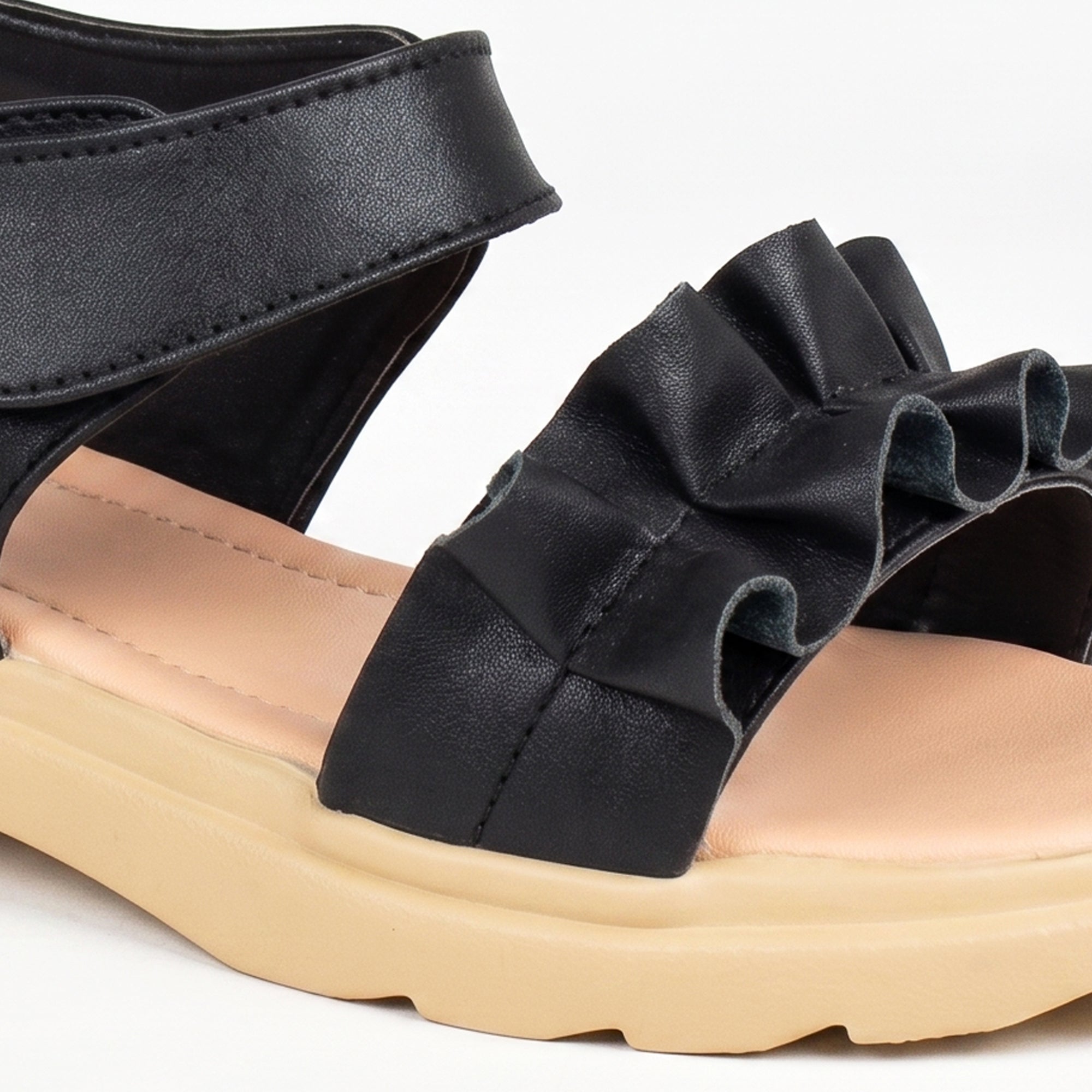 AJANTA Girls Velcro Strap Sandals | Comfortable & Adjustable Fit
