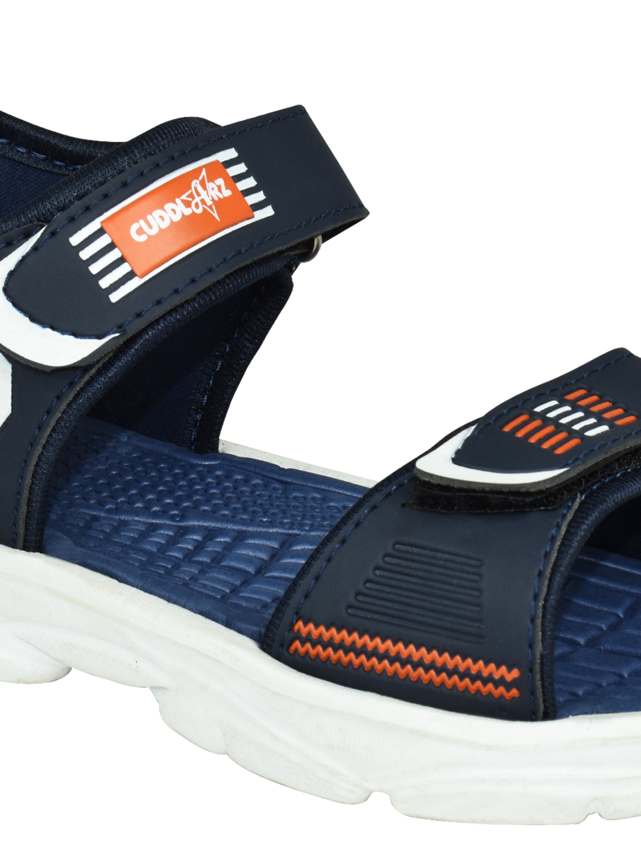 AJANTA Boys' Navy Sandals | Lightweight Synthetic Upper | Durable EVA Sole | Comfortable Velcro Sandals EK3006