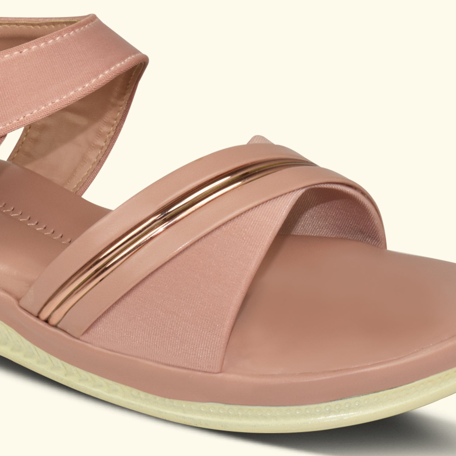 Ajanta Women Sandals with Adjustable Ankle Strap | Stylish Design and Cushioned Sandal for Office, Party and Formal Occasions EL4015