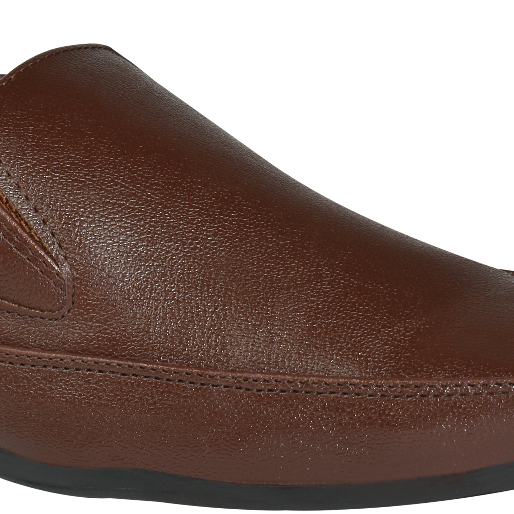 Ajanta Men’s Brown Formal Slip-On Shoes