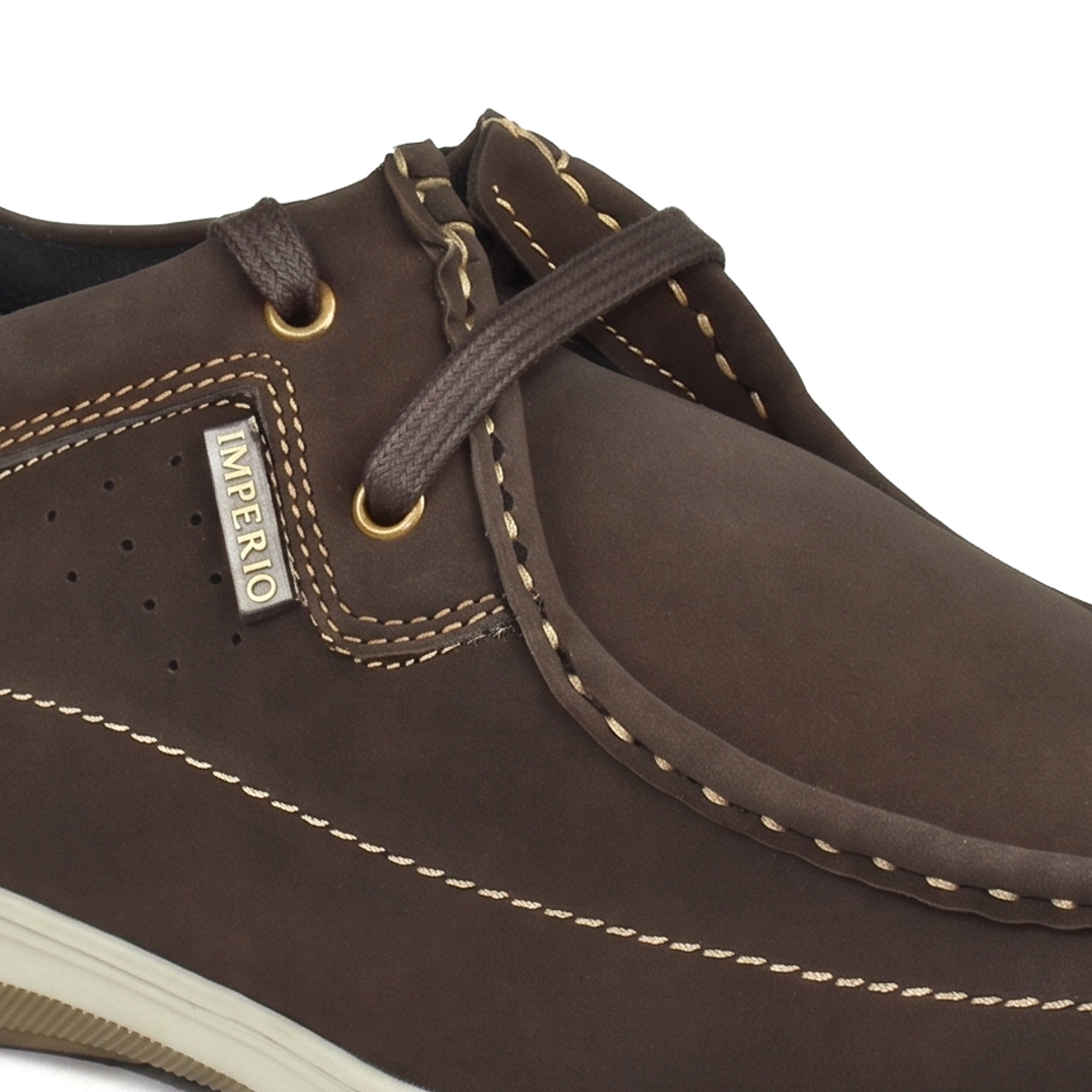 Imperio by Ajanta Men's Premium Casual Shoes | Lace-Up Lightweight Moc Toe Shoes for Men | Comfortable Cushioned Footbed | Anti-Skid Sole Style shoes | Office, Travel & Daily Wear Shoes