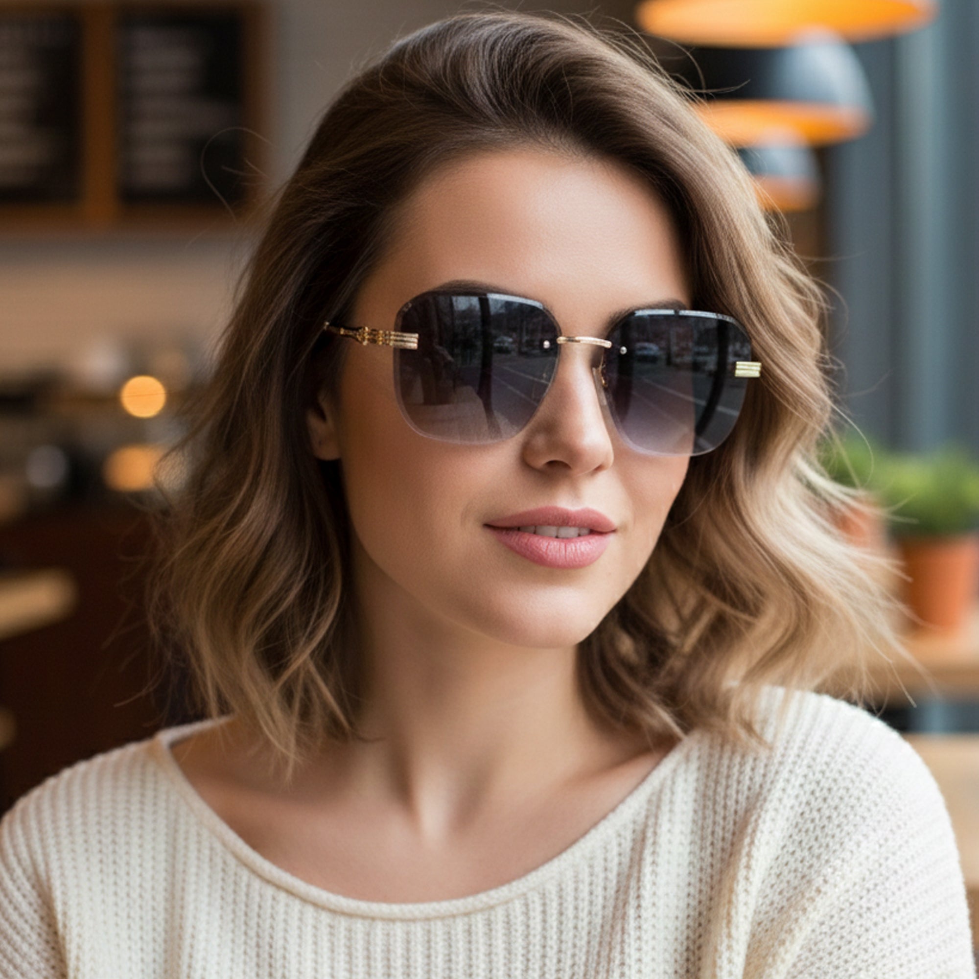 Ajanta Women’s Oversized Rectangular Sunglasses – Modern Fashion Eyewear